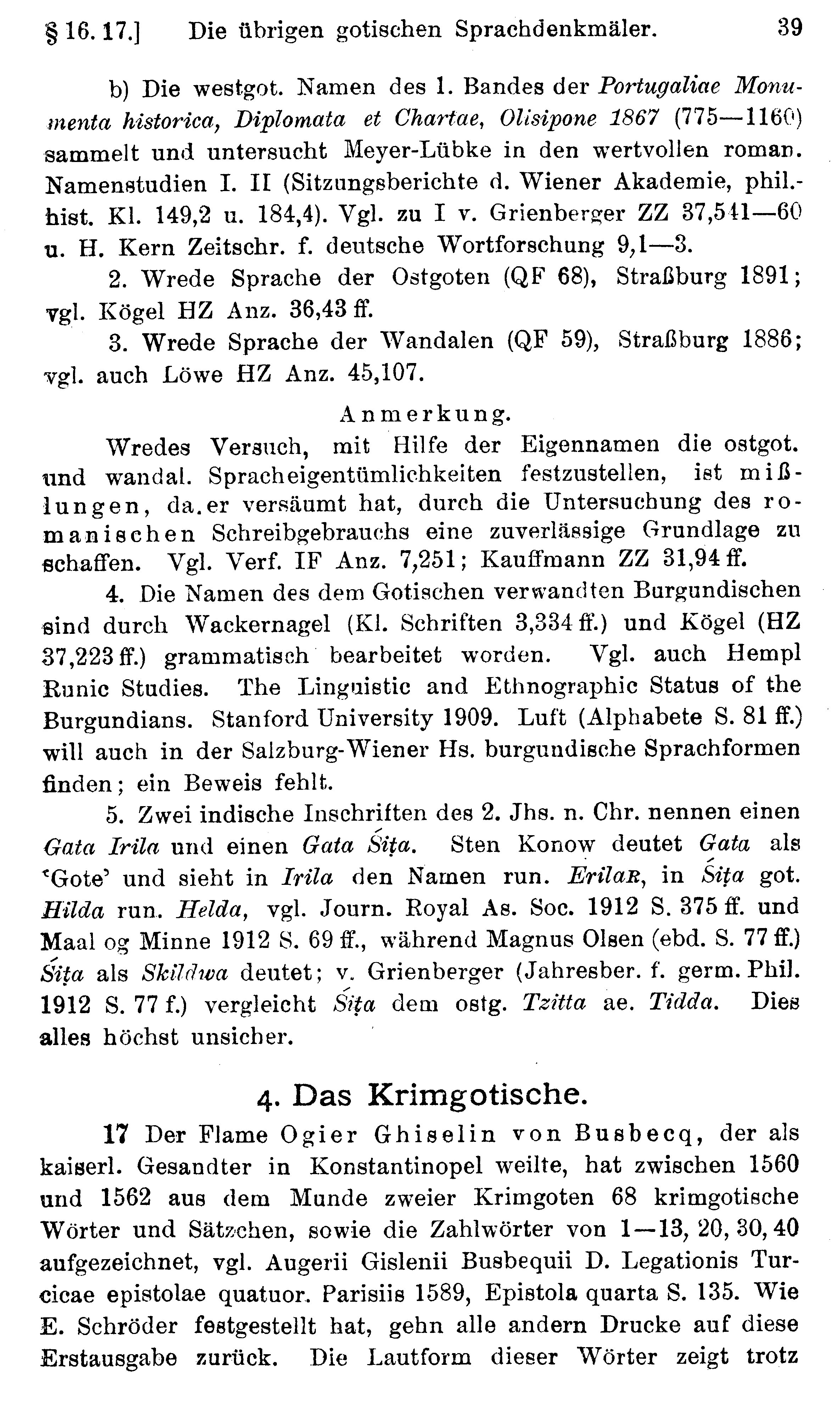 facsimile image (Streitberg 1920, p. 39)