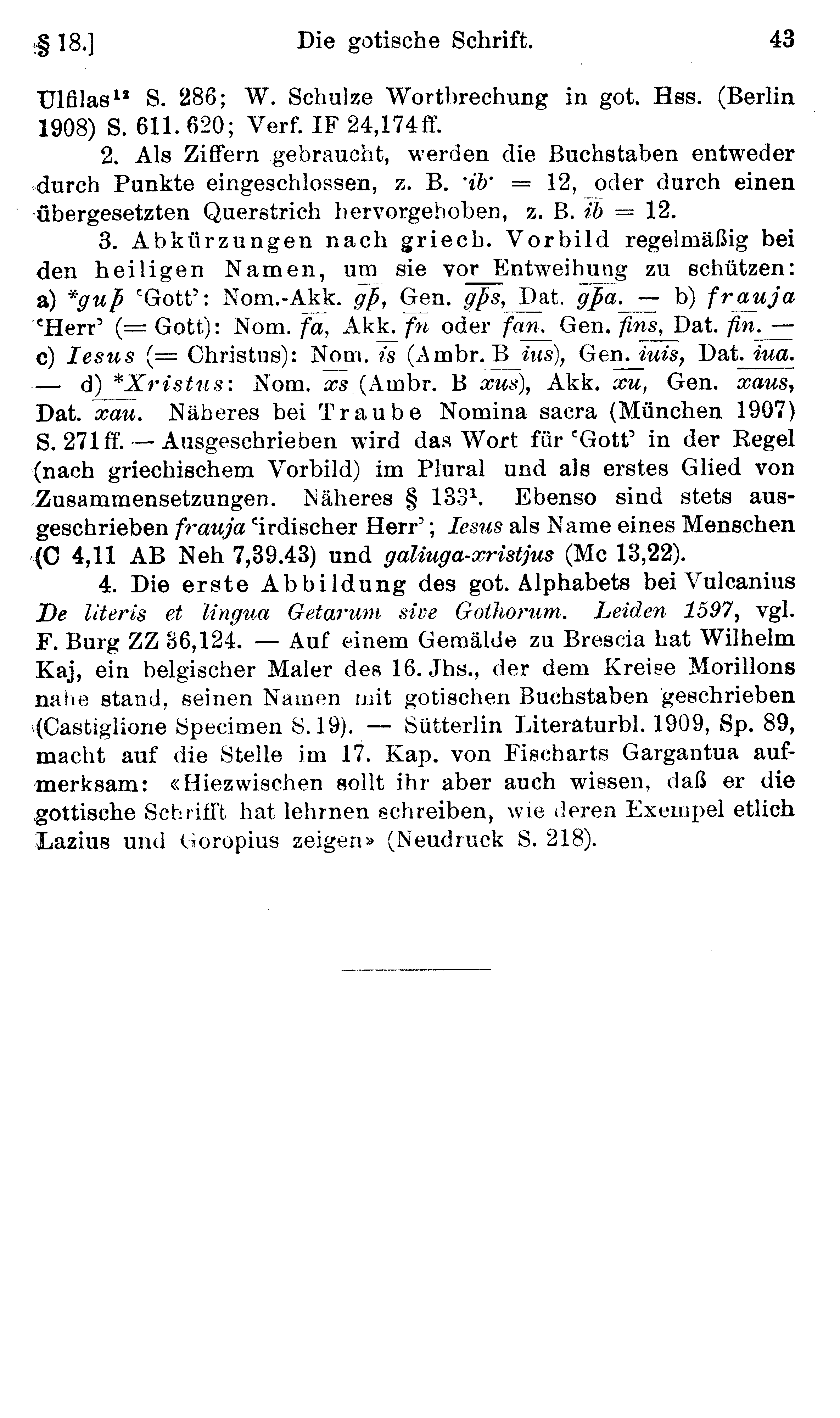 facsimile image (Streitberg 1920, p. 43)