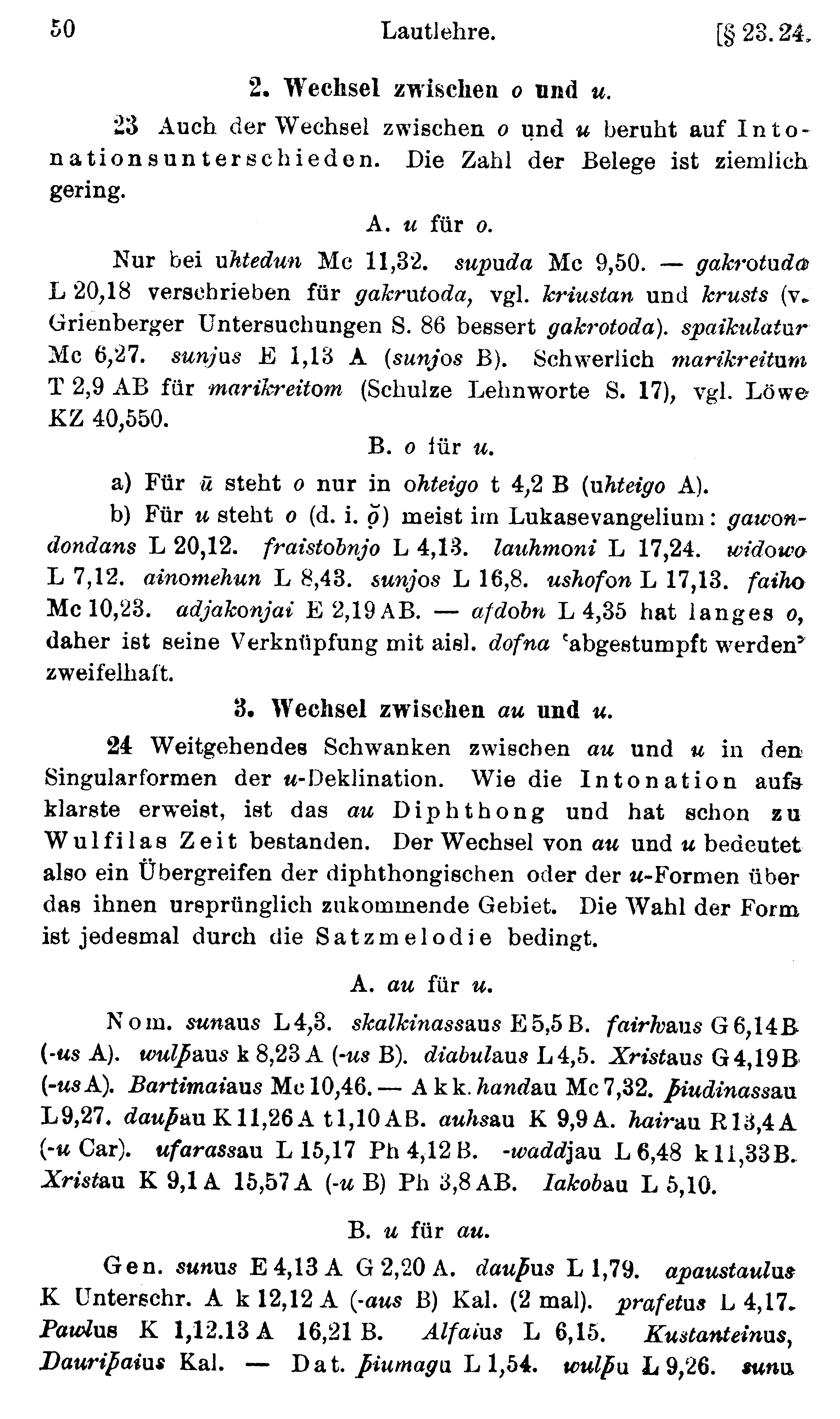 facsimile image (Streitberg 1920, p. 50)