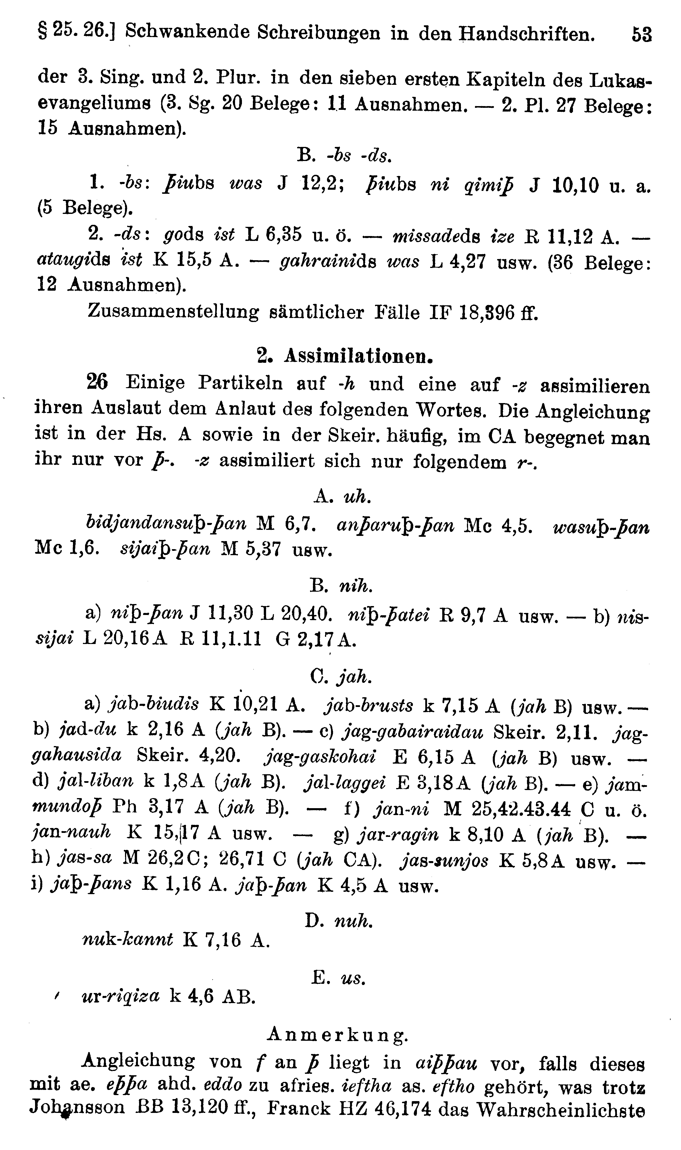facsimile image (Streitberg 1920, p. 53)