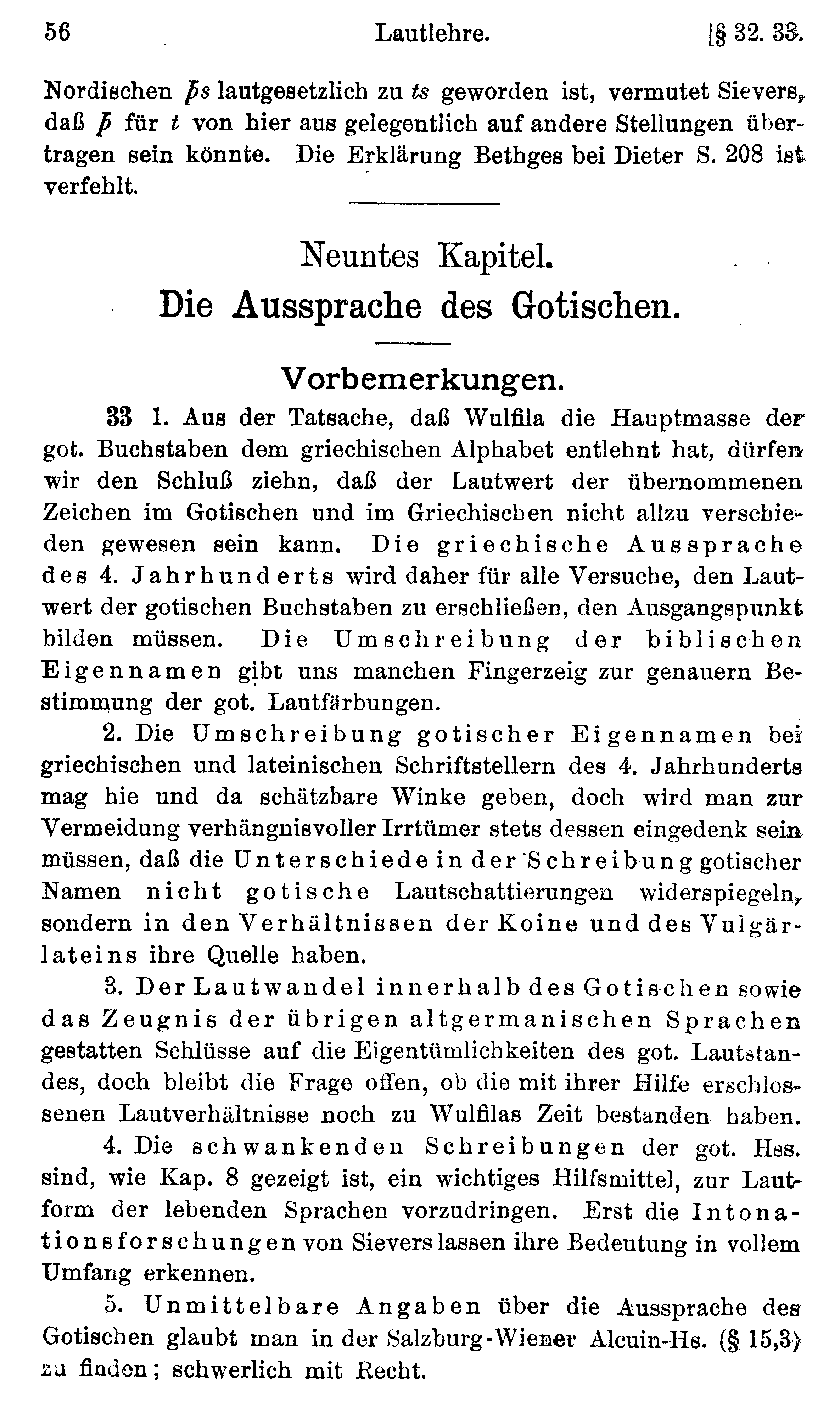 facsimile image (Streitberg 1920, p. 56)