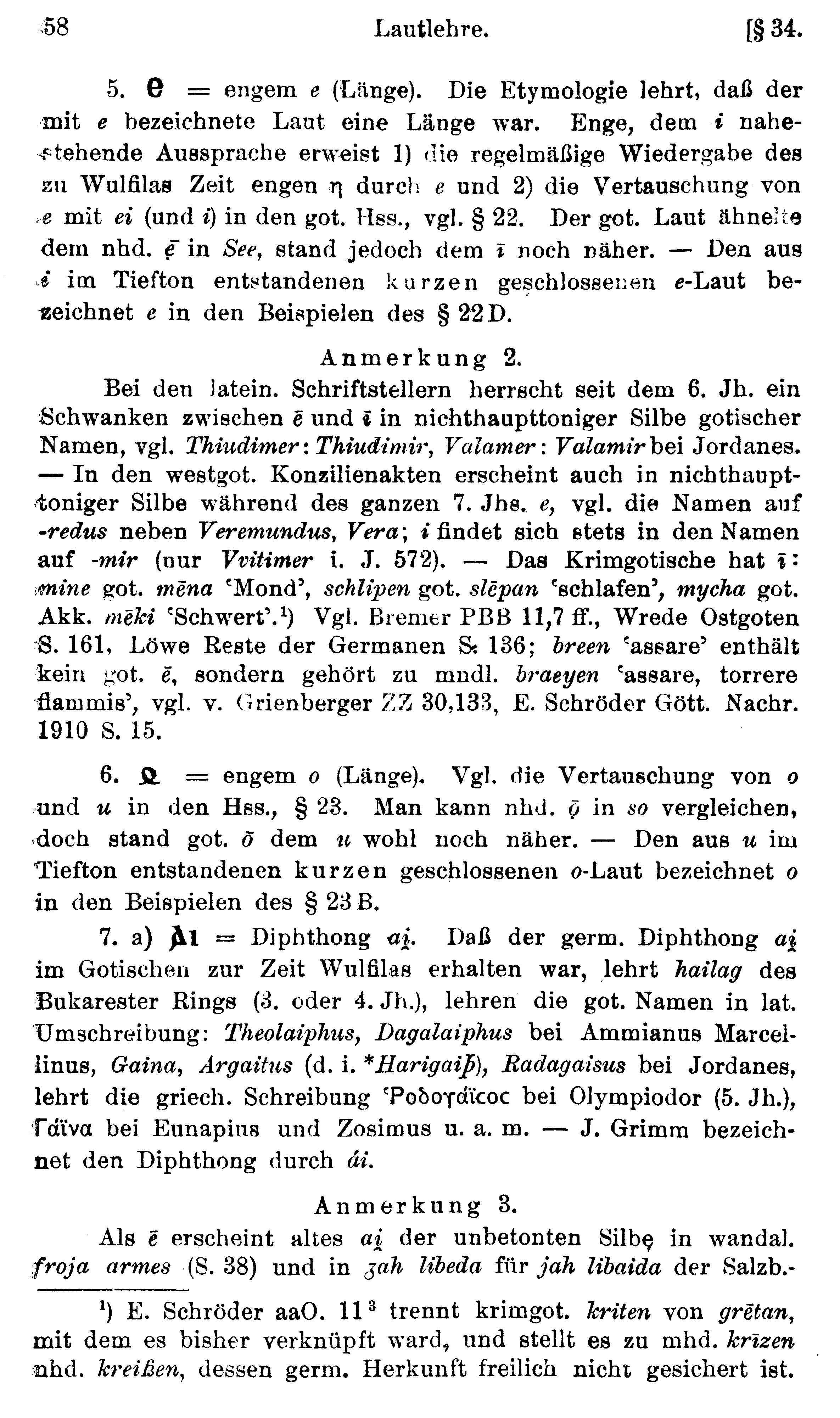 facsimile image (Streitberg 1920, p. 58)