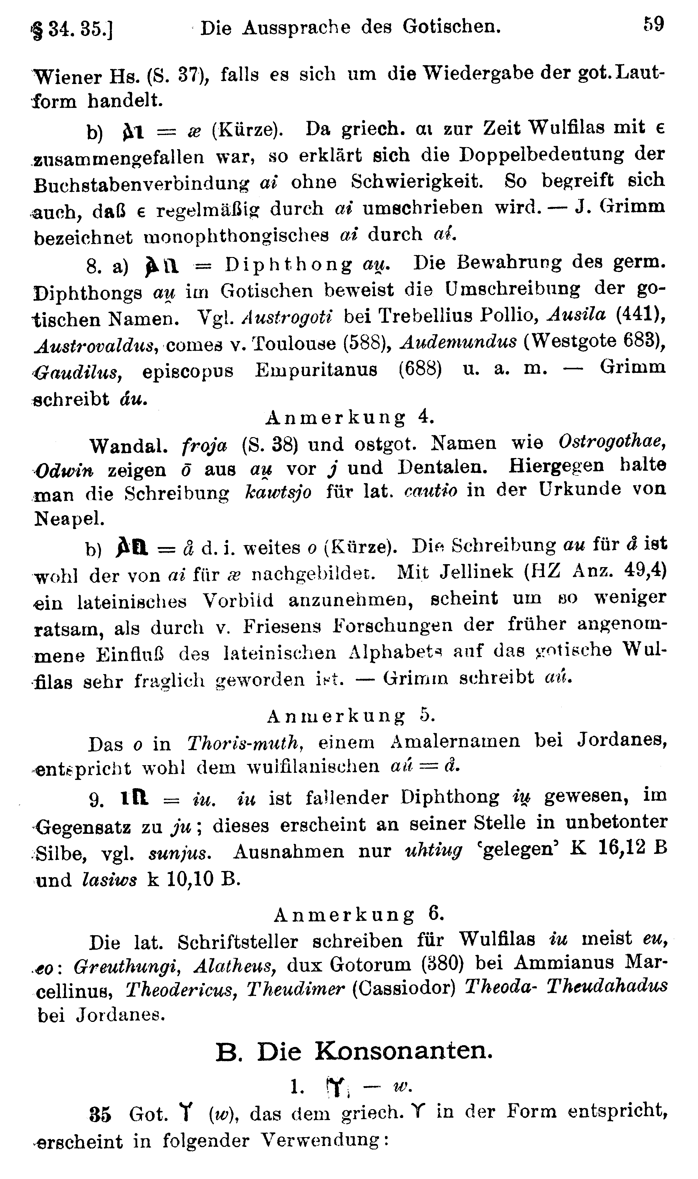 facsimile image (Streitberg 1920, p. 59)