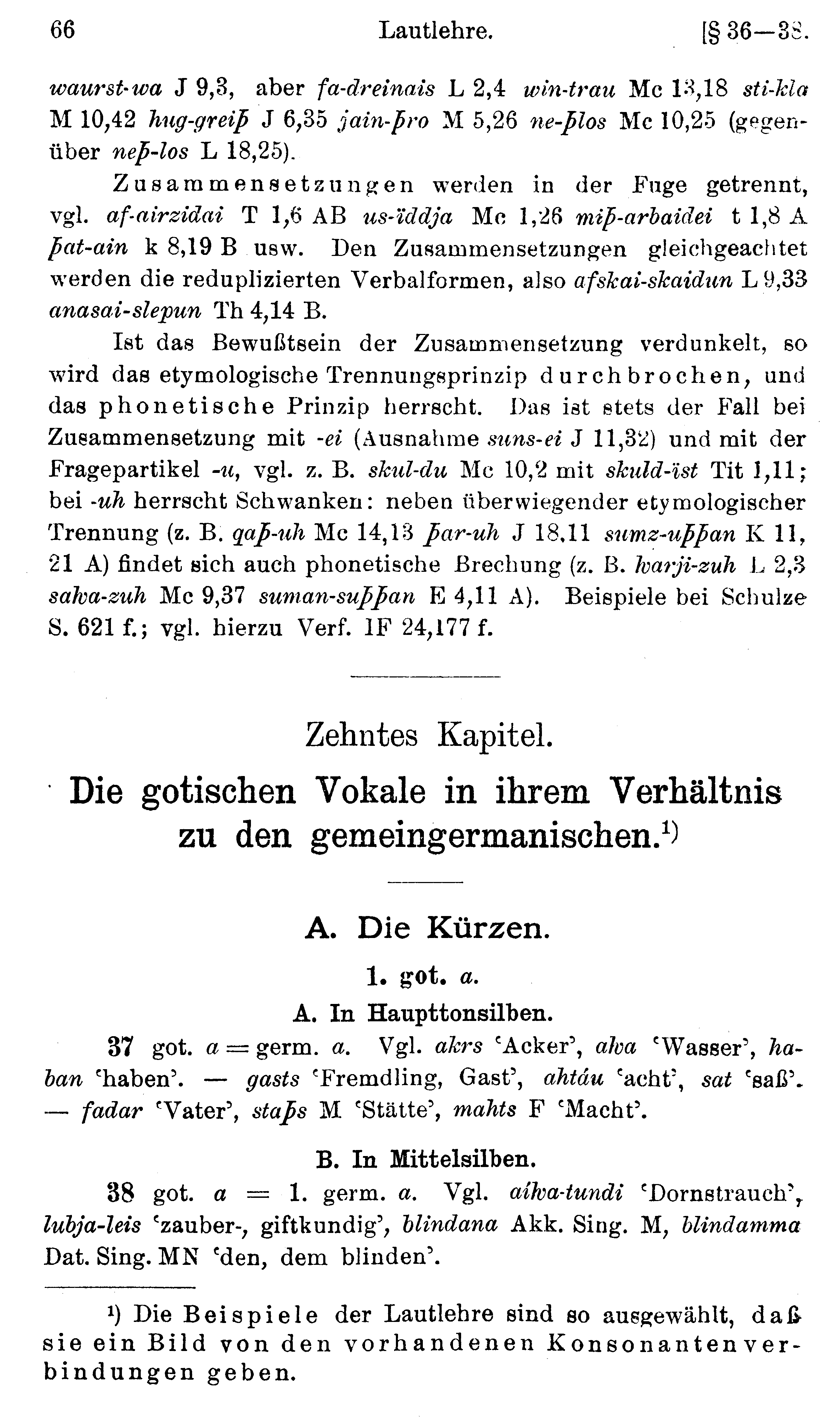 facsimile image (Streitberg 1920, p. 66)