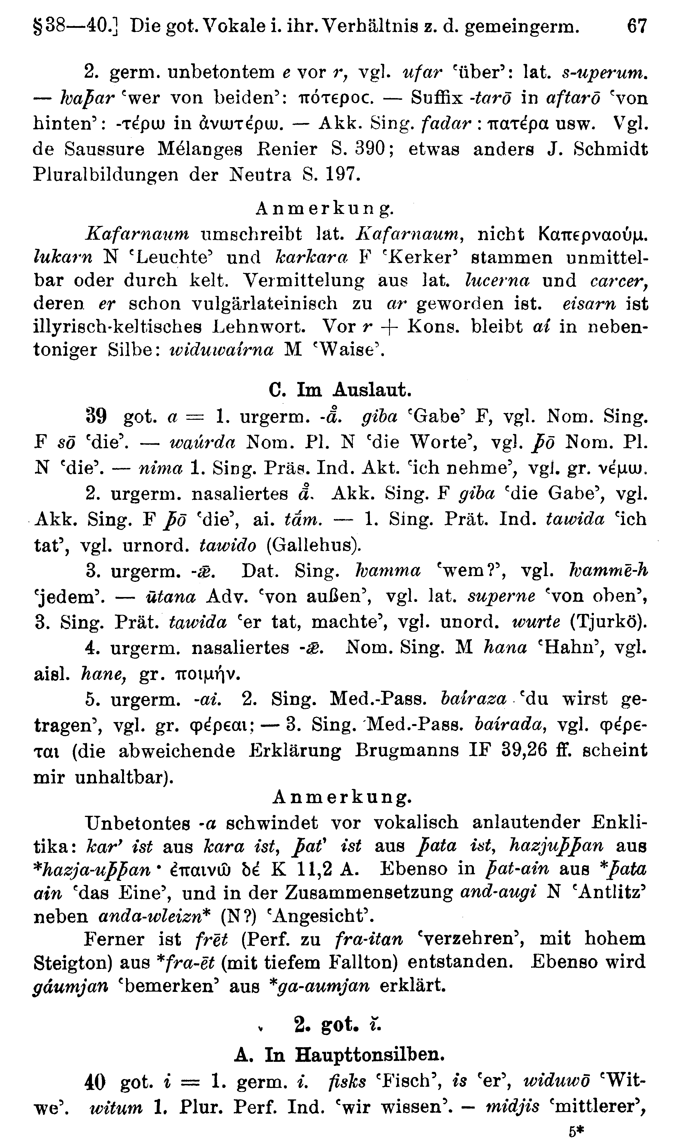 facsimile image (Streitberg 1920, p. 67)