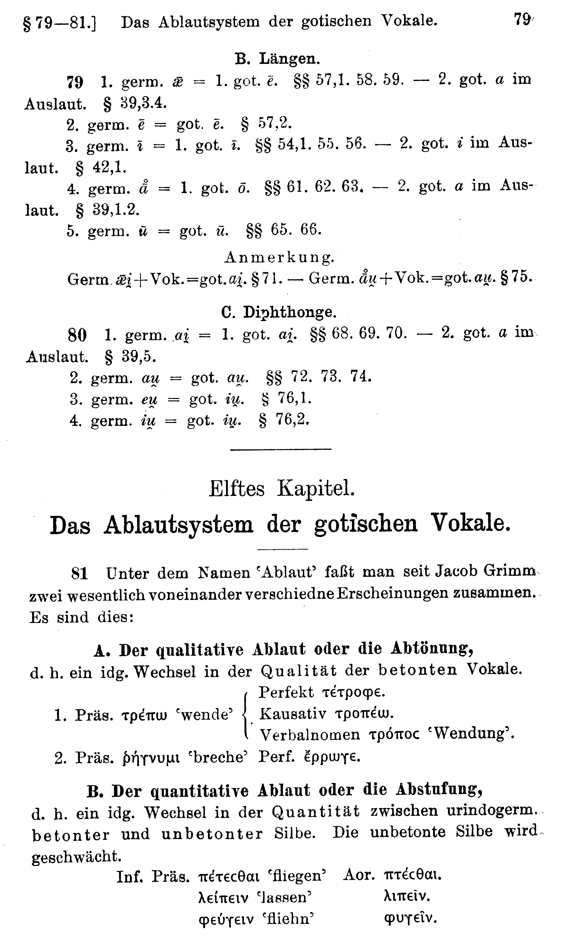 facsimile image (Streitberg 1920, p. 79)