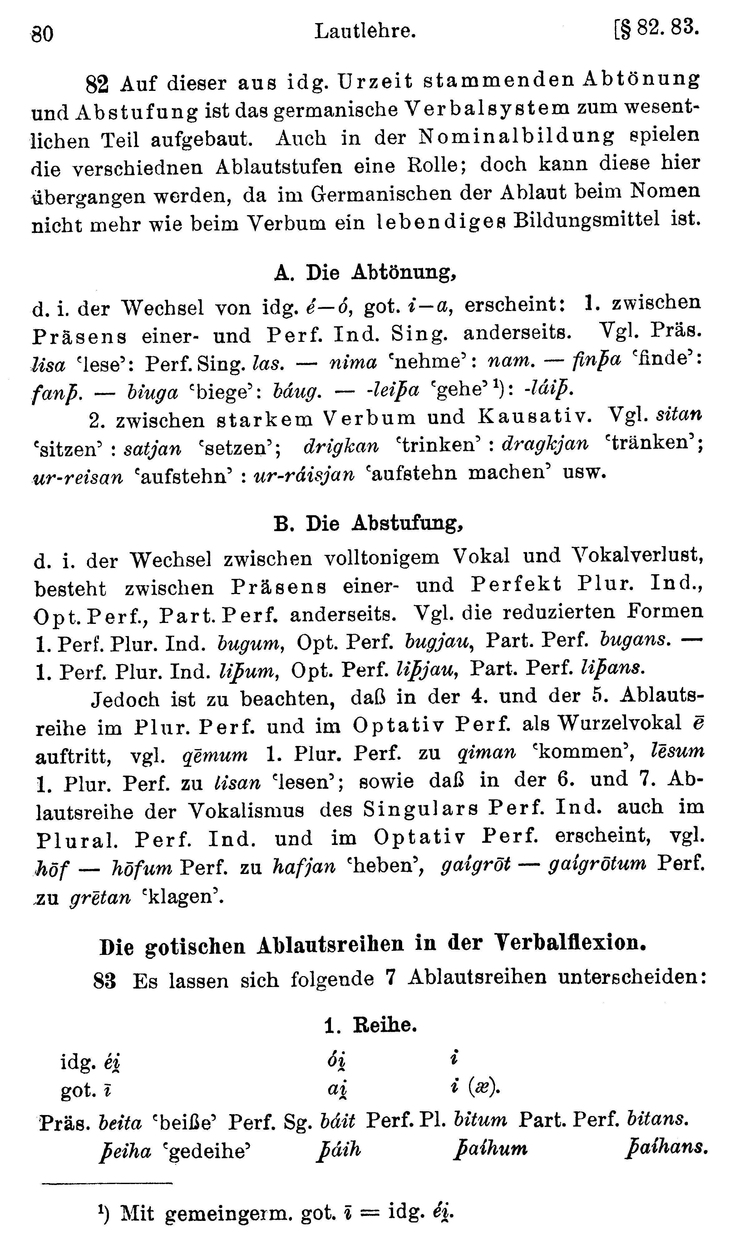 facsimile image (Streitberg 1920, p. 80)