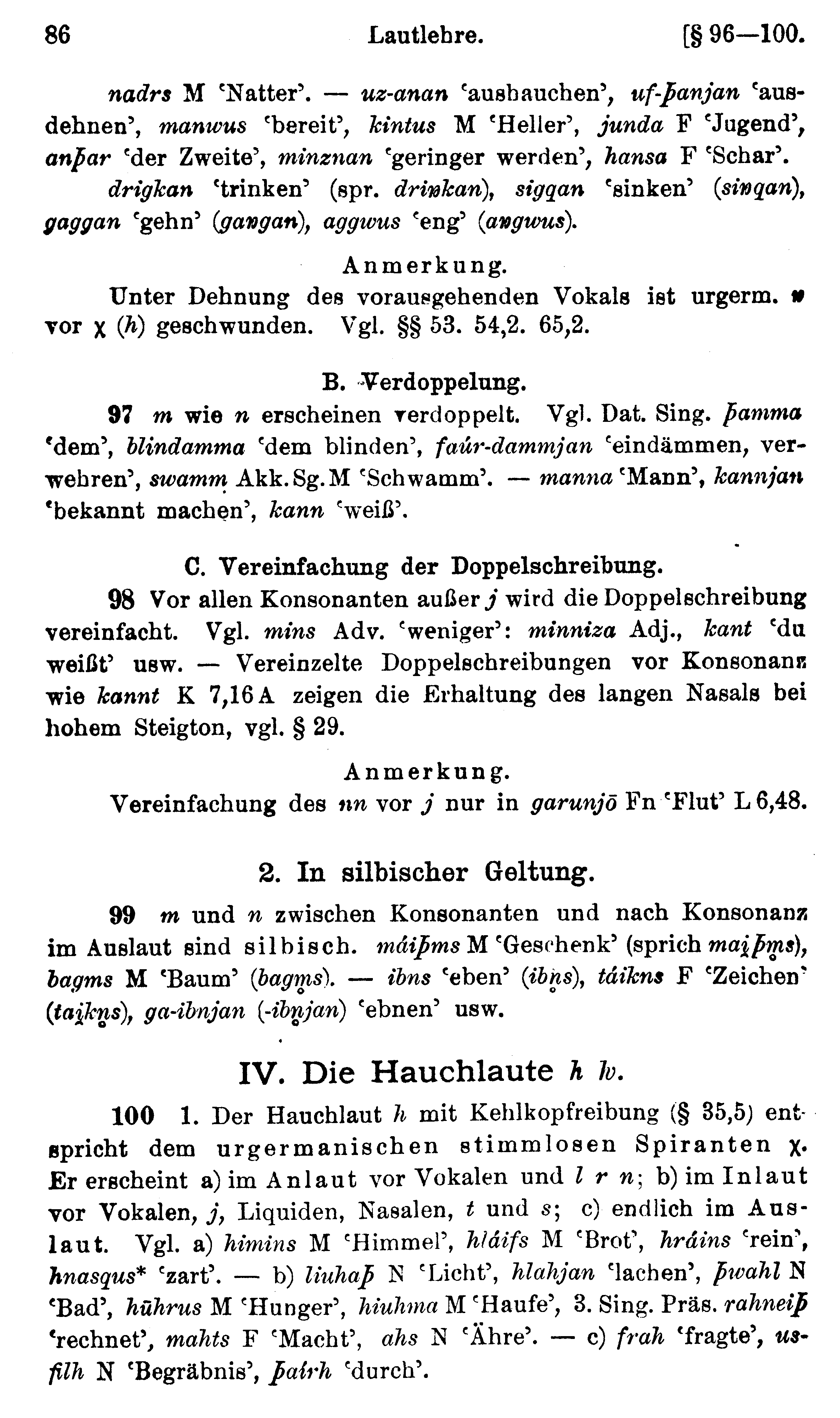 facsimile image (Streitberg 1920, p. 86)