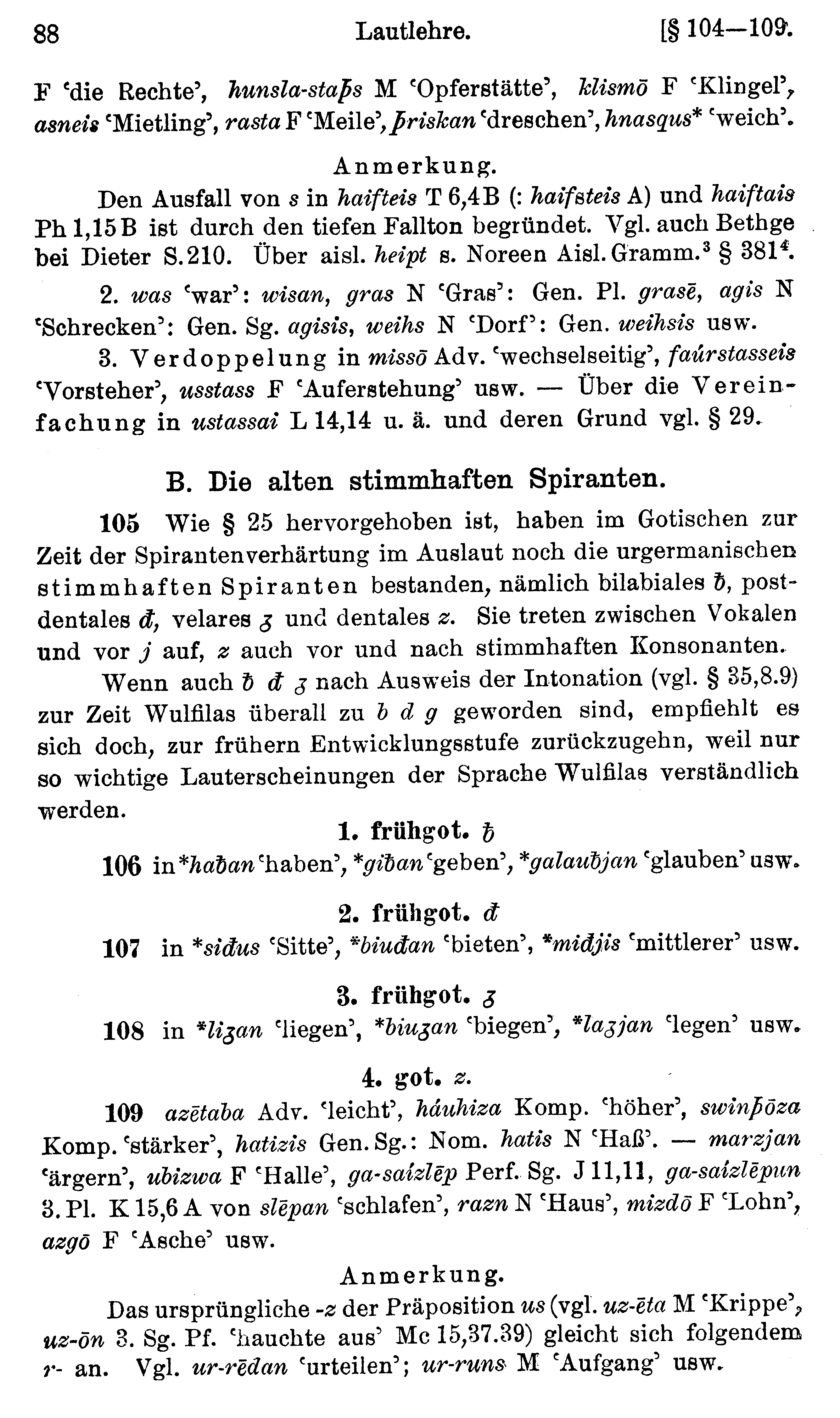facsimile image (Streitberg 1920, p. 88)
