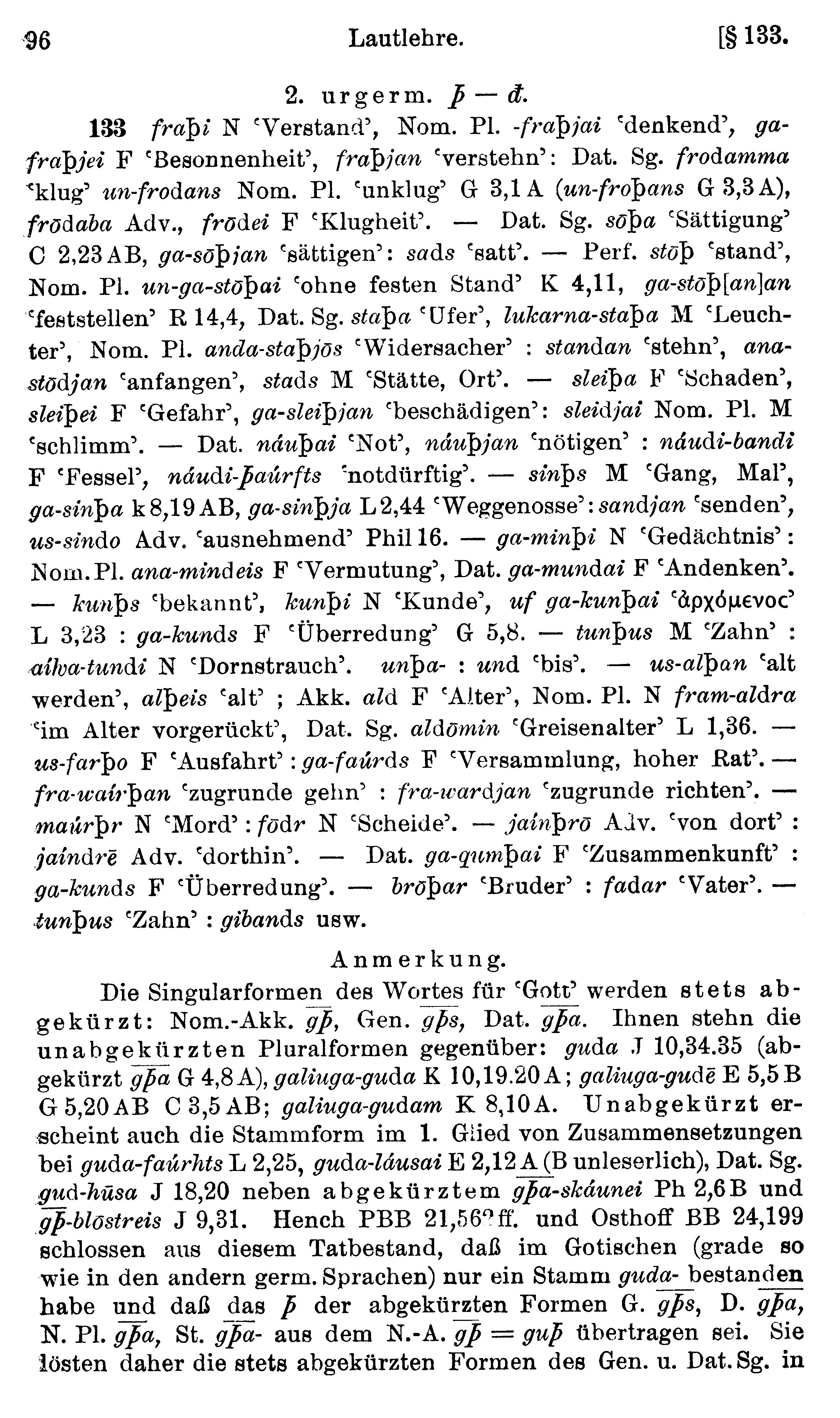 facsimile image (Streitberg 1920, p. 96)