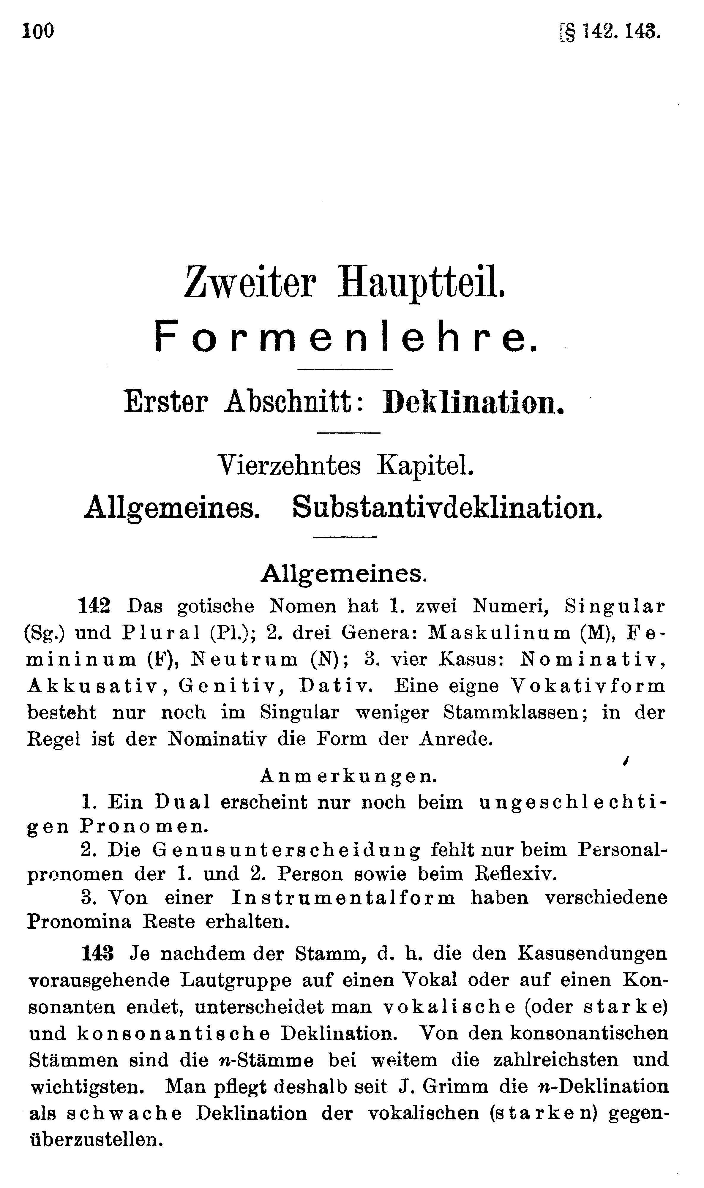 facsimile image (Streitberg 1920, p. 100)