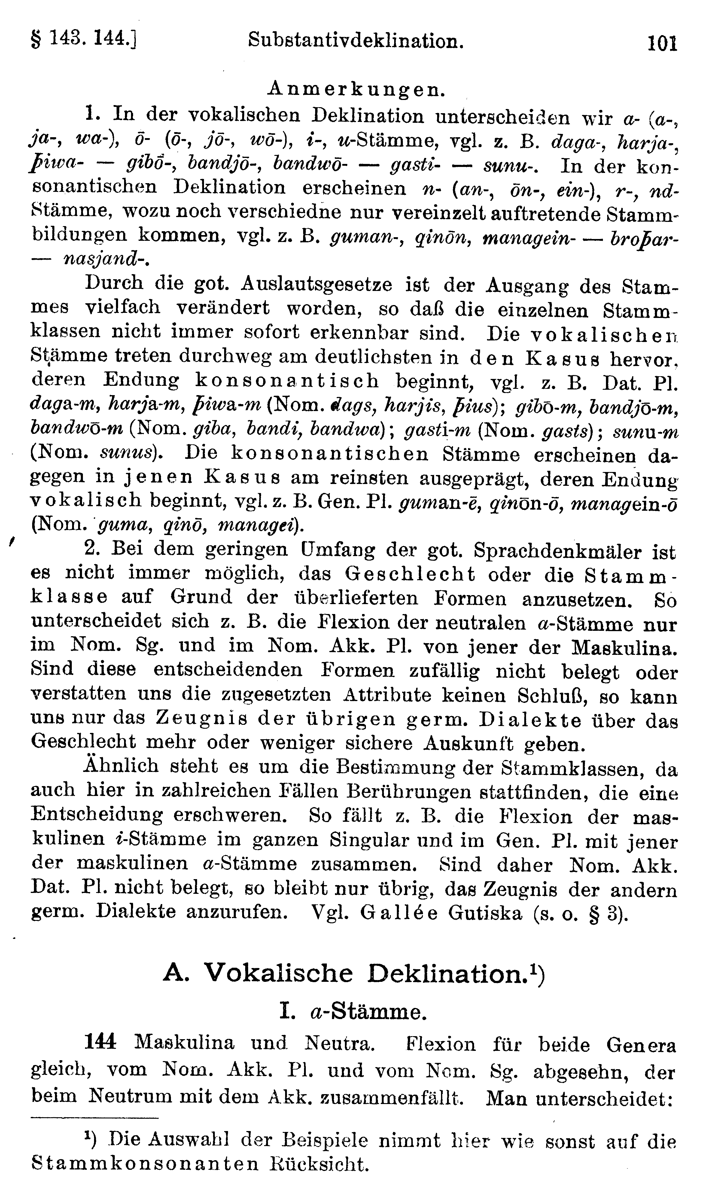 facsimile image (Streitberg 1920, p. 101)