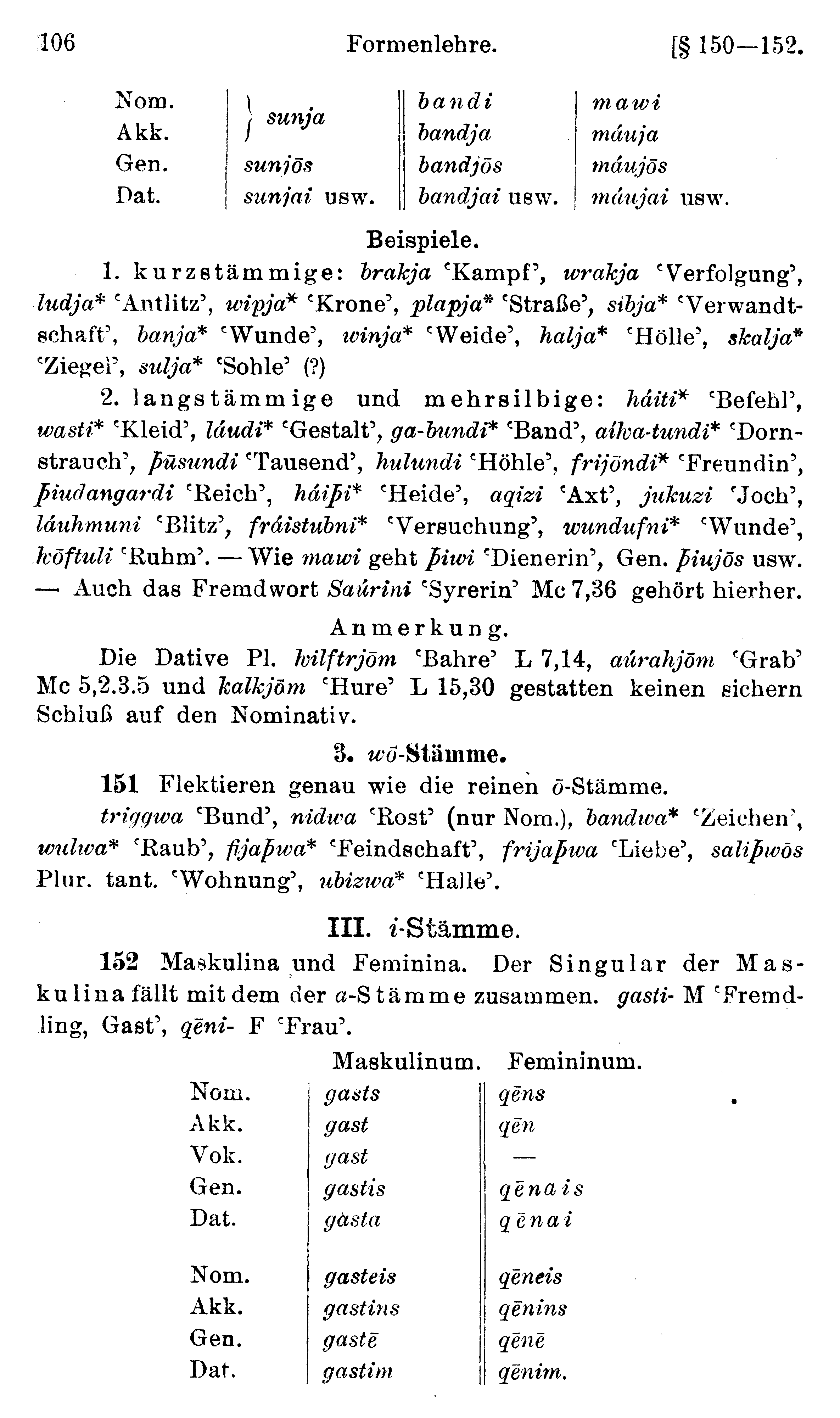facsimile image (Streitberg 1920, p. 106)
