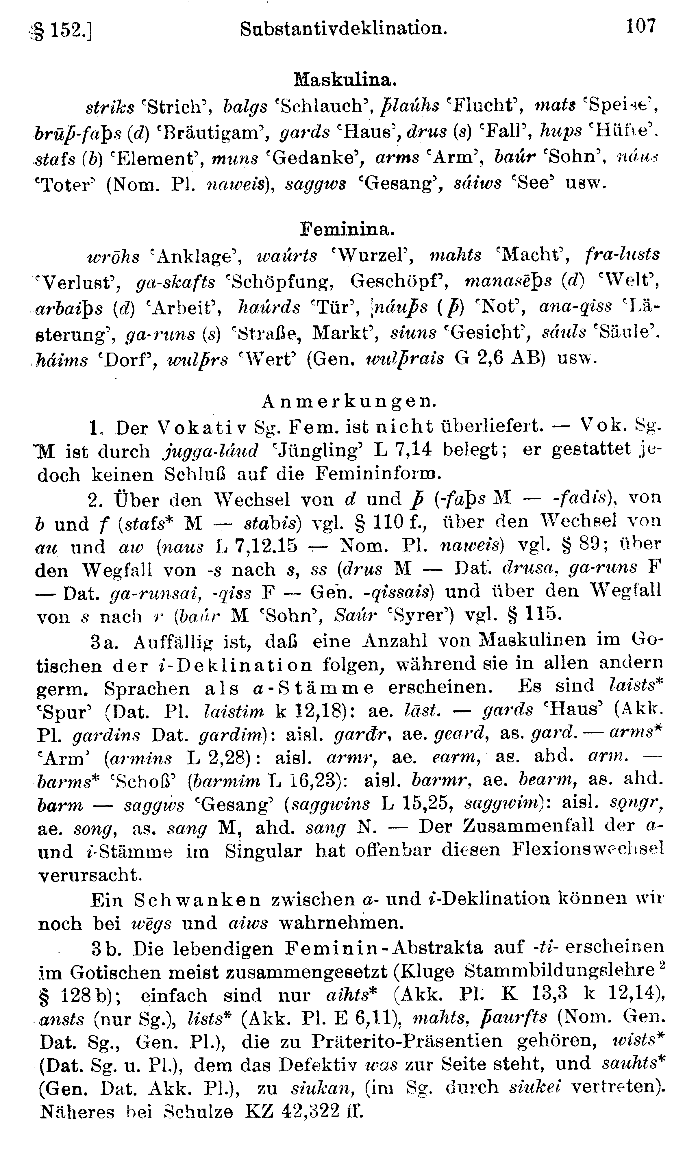 facsimile image (Streitberg 1920, p. 107)