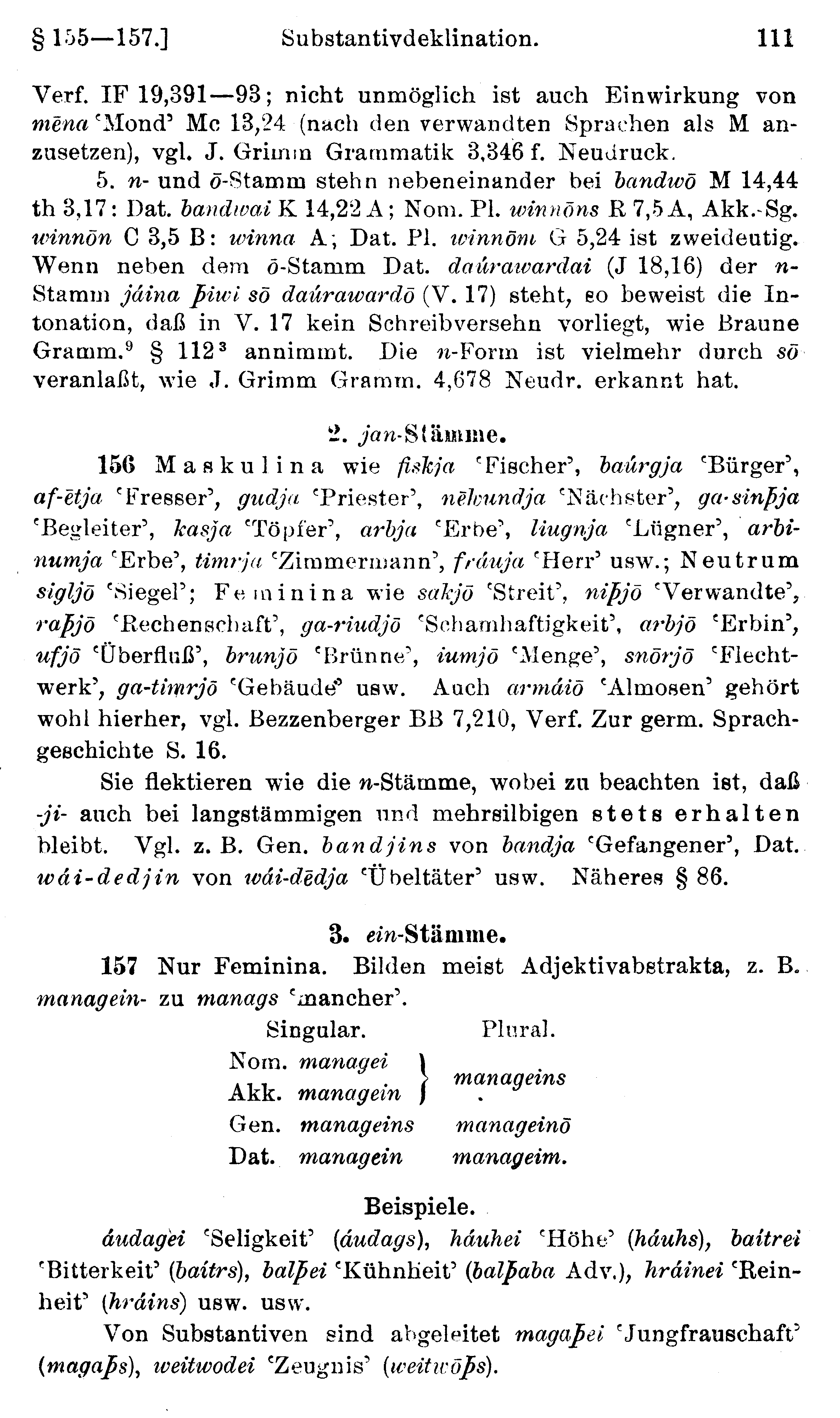 facsimile image (Streitberg 1920, p. 111)