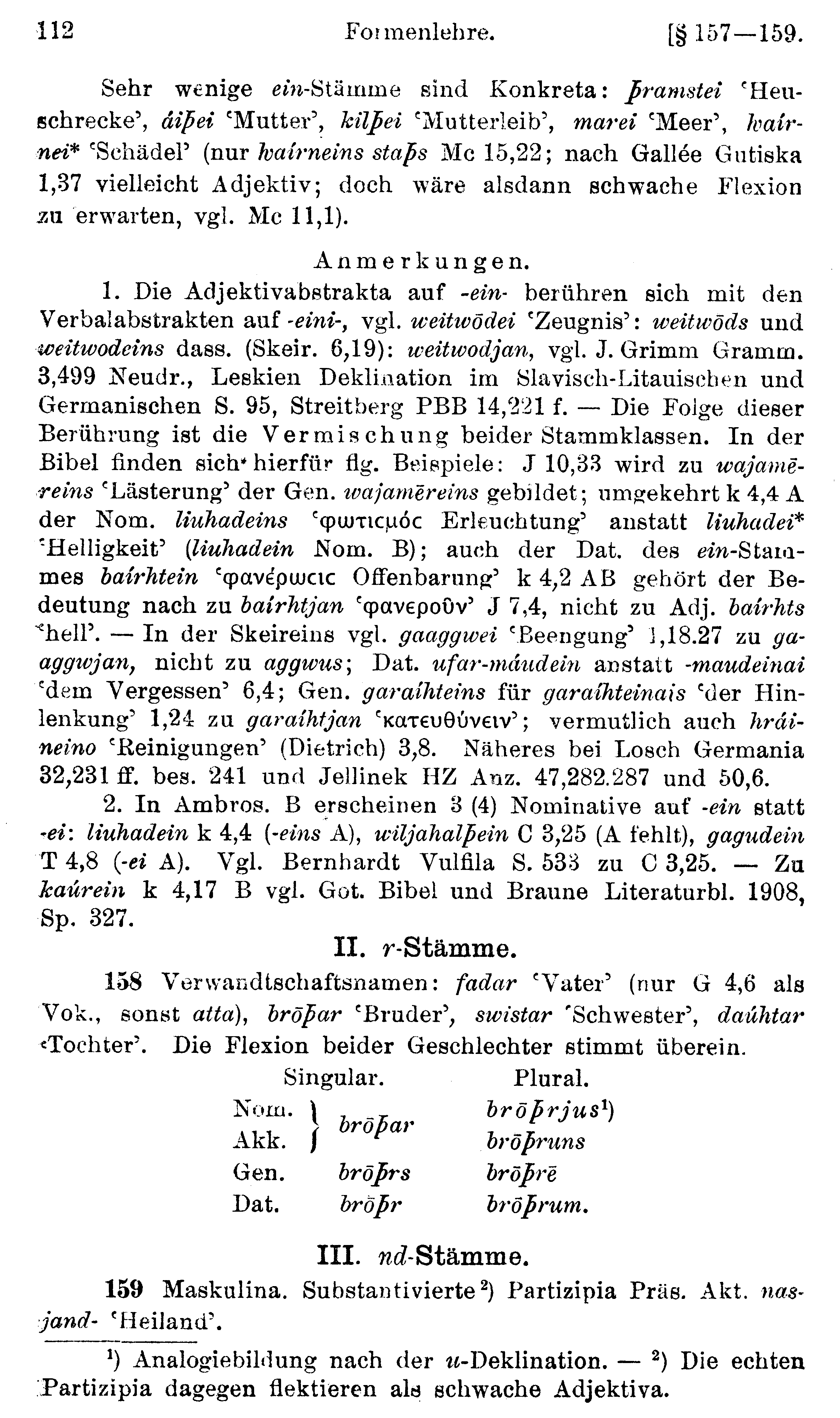 facsimile image (Streitberg 1920, p. 112)
