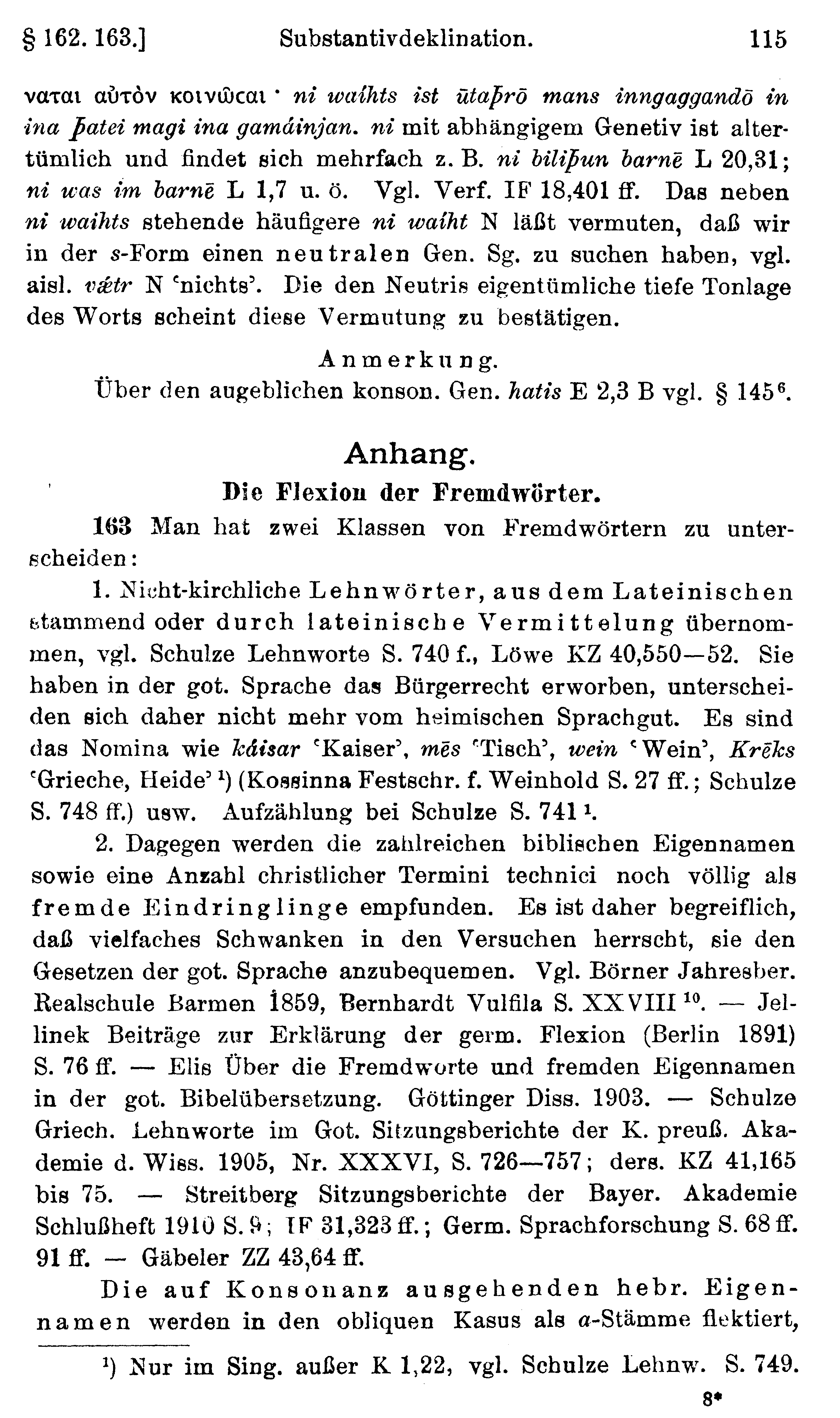 facsimile image (Streitberg 1920, p. 115)