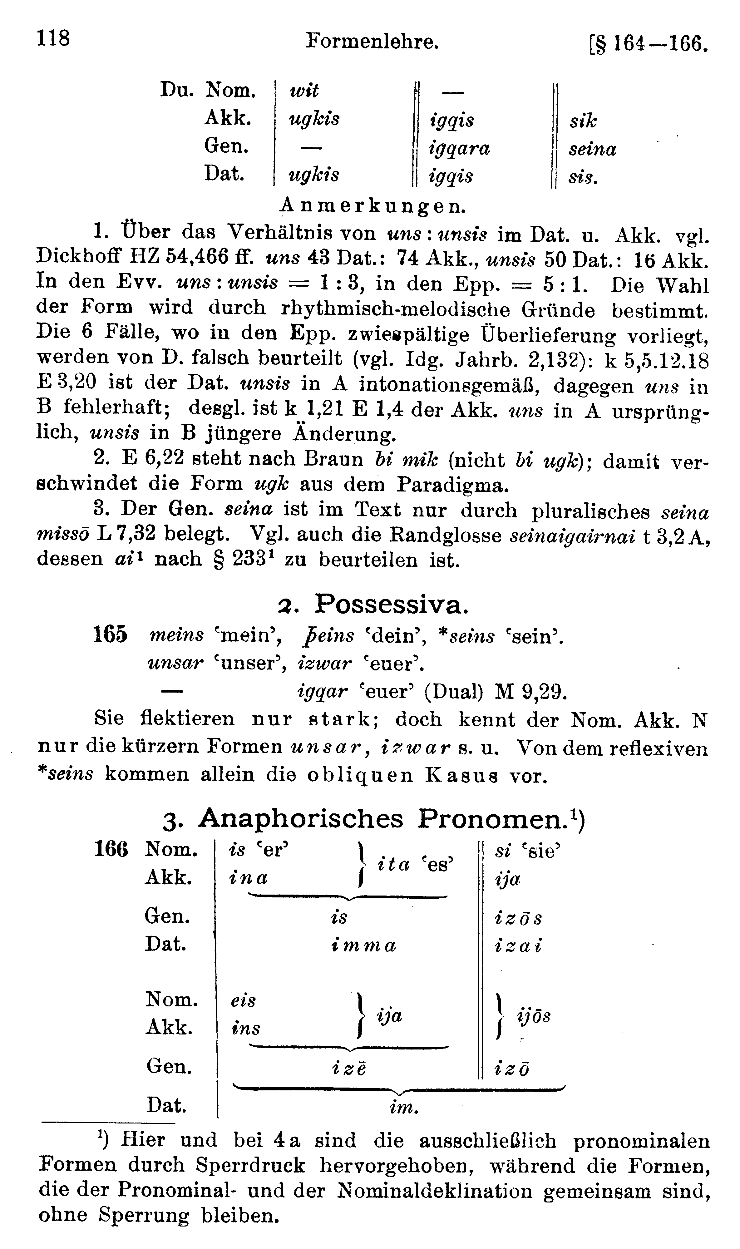 facsimile image (Streitberg 1920, p. 118)