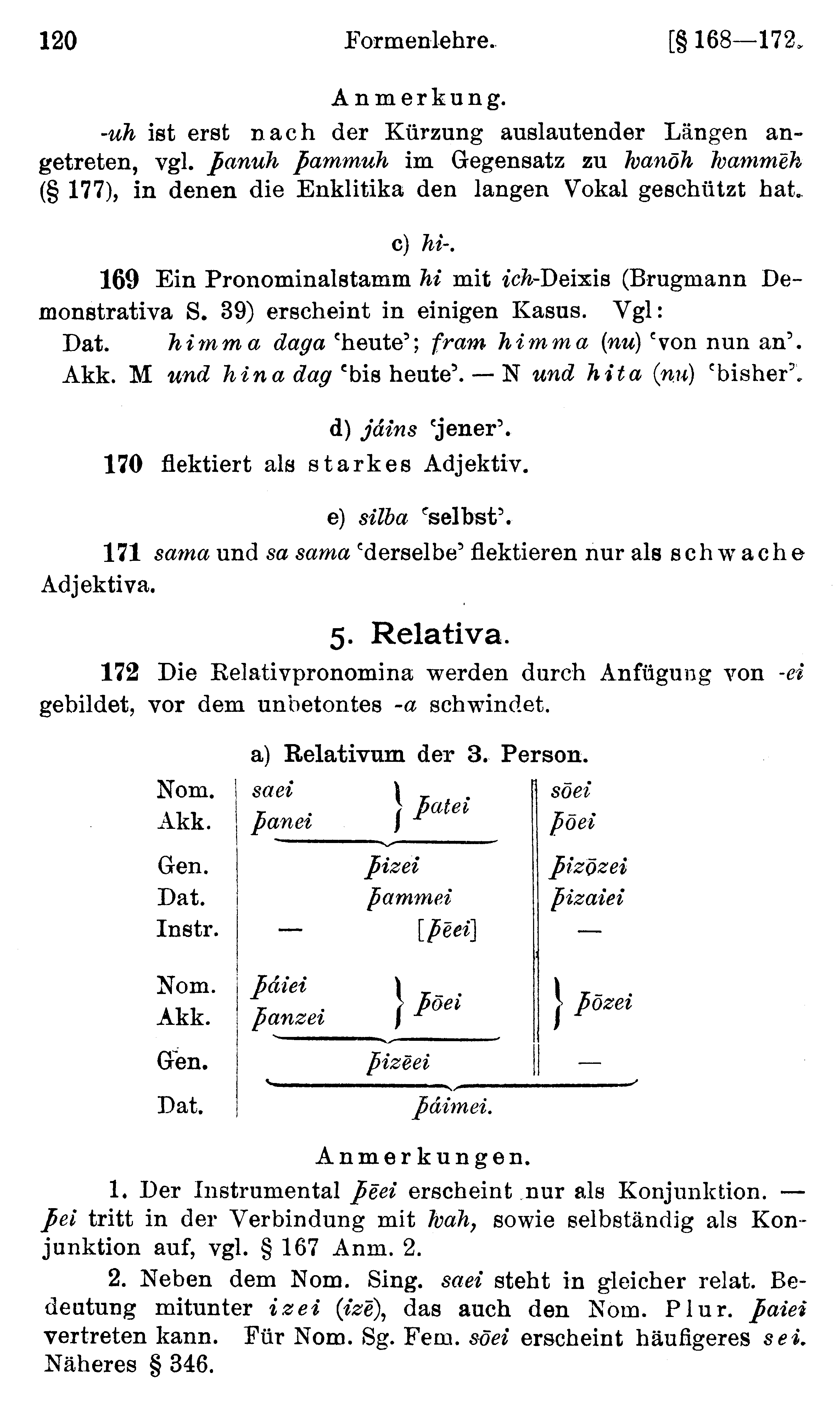 facsimile image (Streitberg 1920, p. 120)