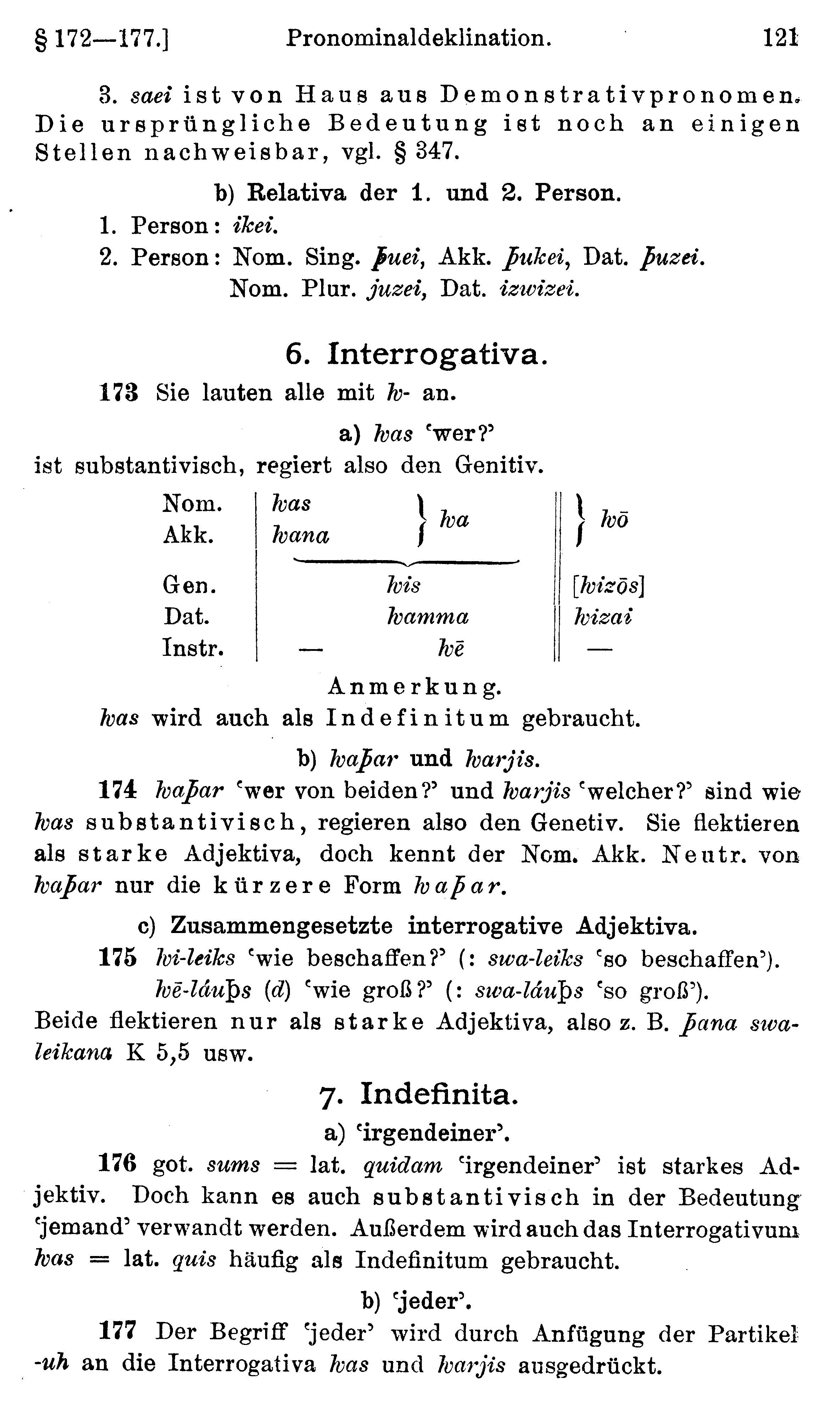 facsimile image (Streitberg 1920, p. 121)