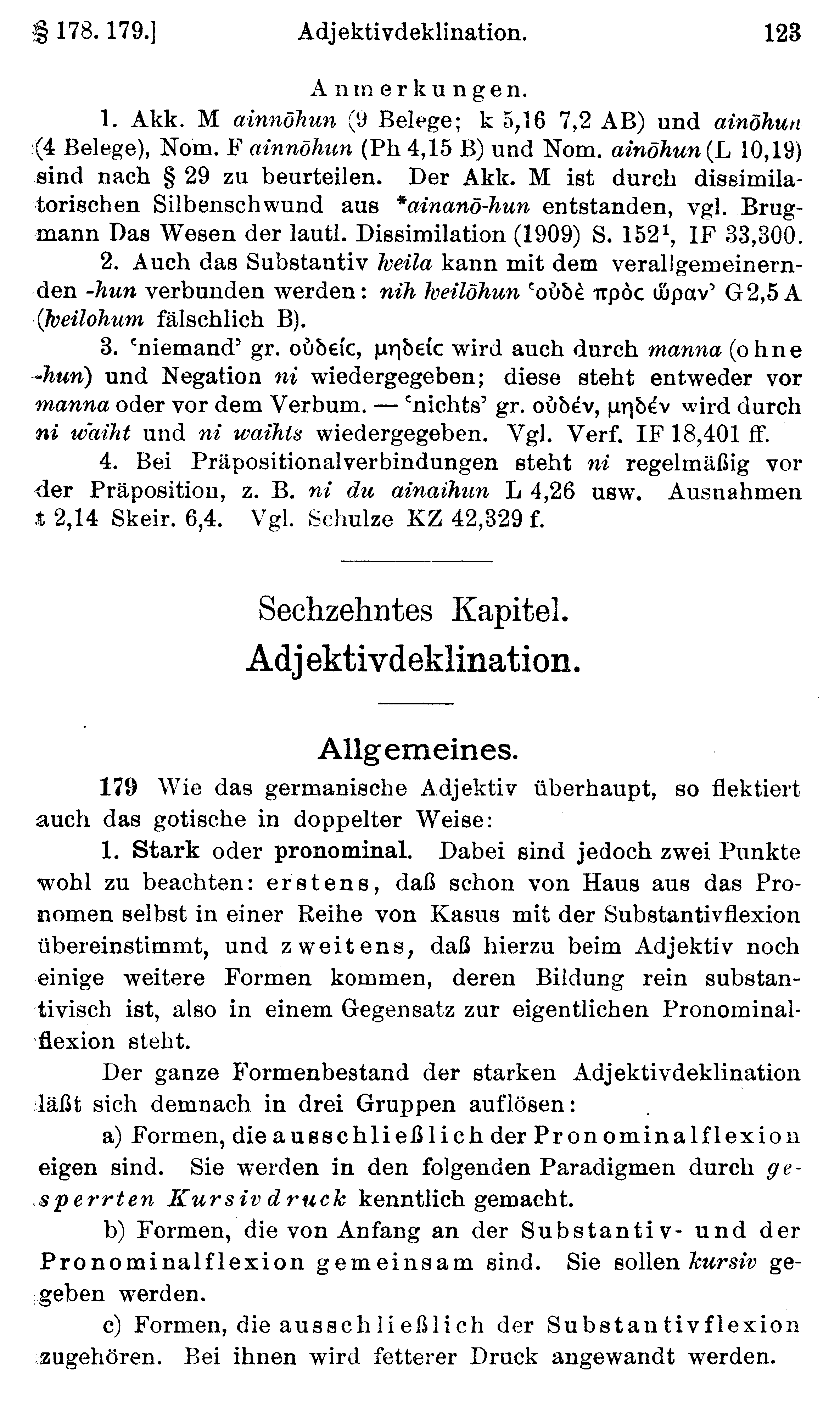 facsimile image (Streitberg 1920, p. 123)