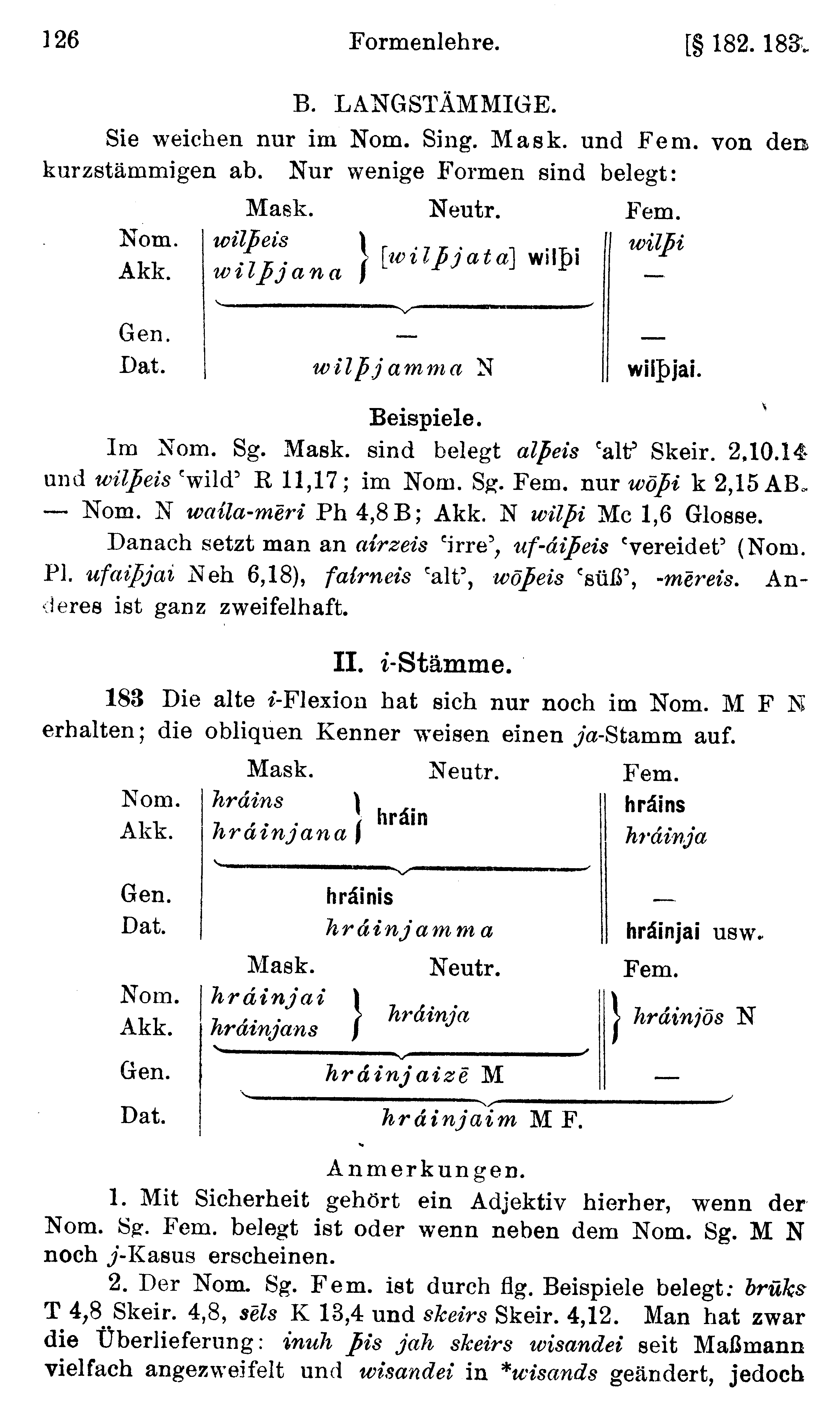 facsimile image (Streitberg 1920, p. 126)
