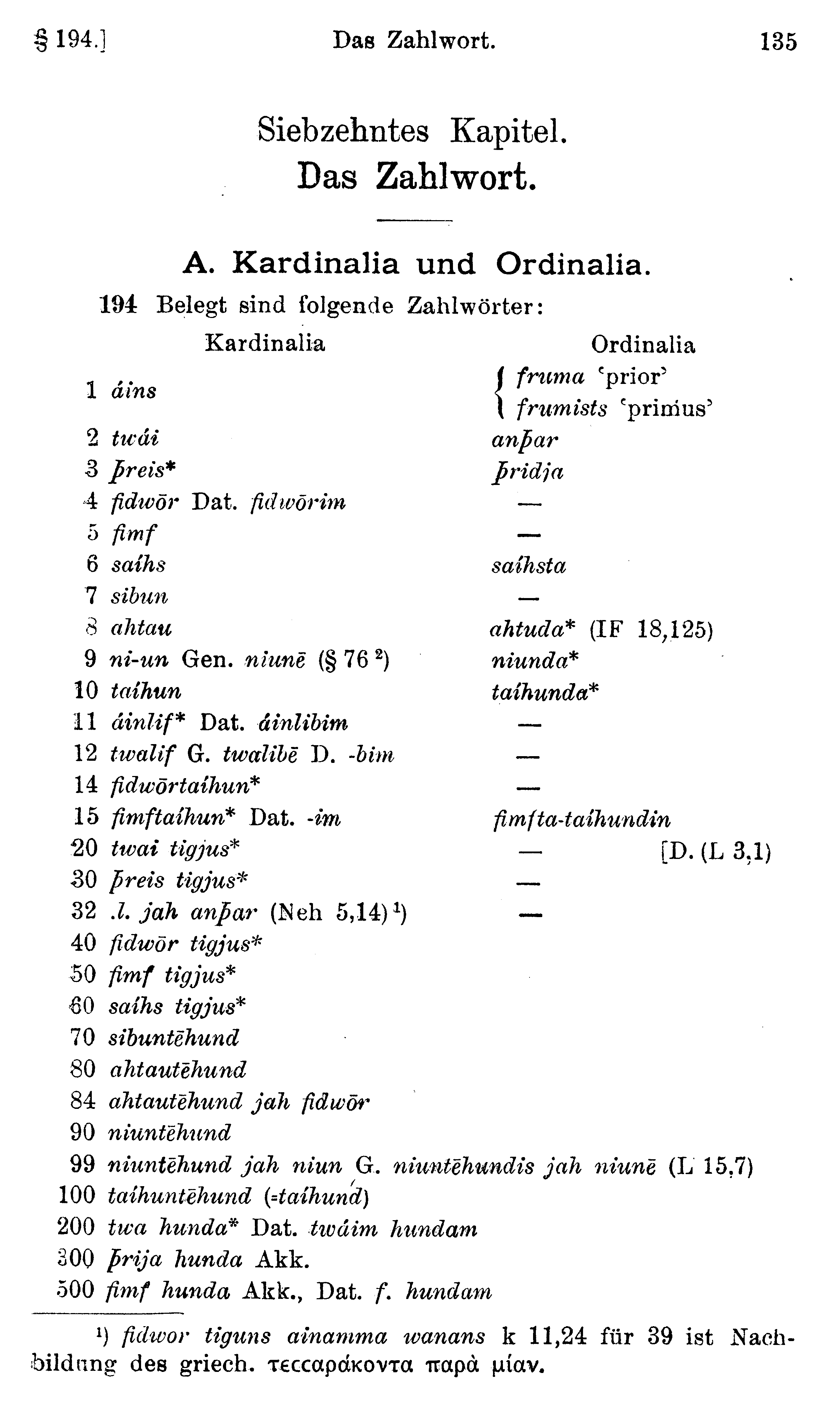 facsimile image (Streitberg 1920, p. 135)