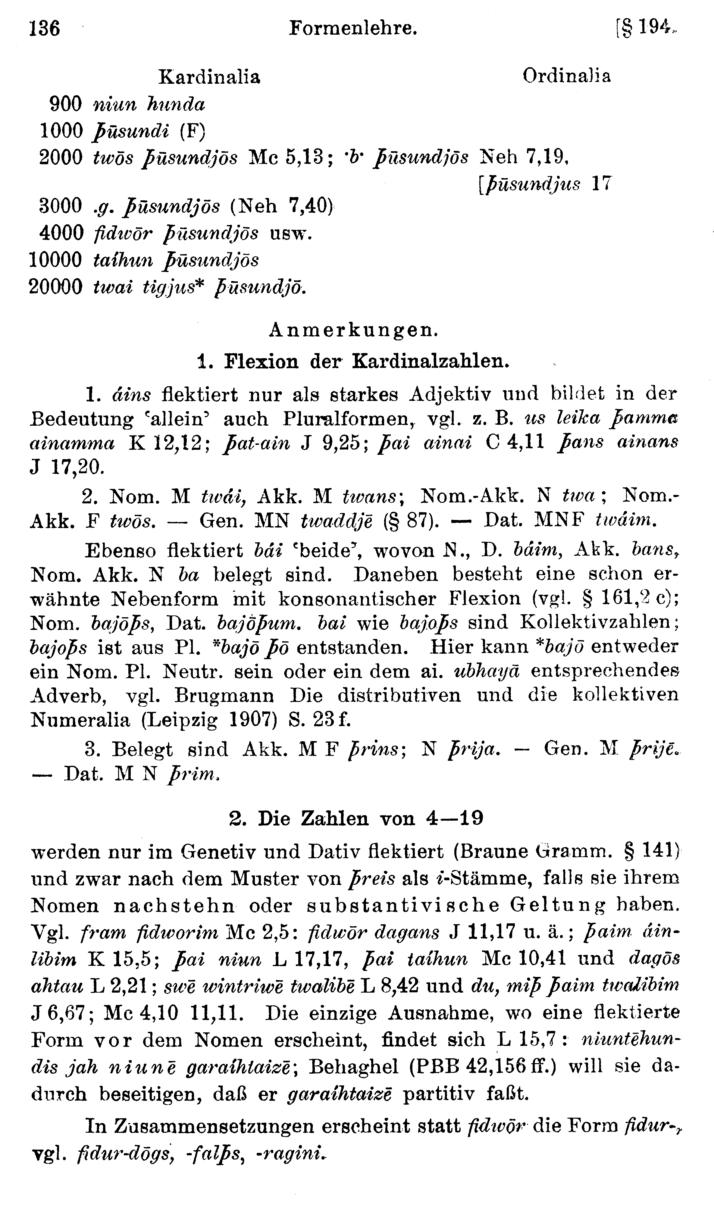 facsimile image (Streitberg 1920, p. 136)