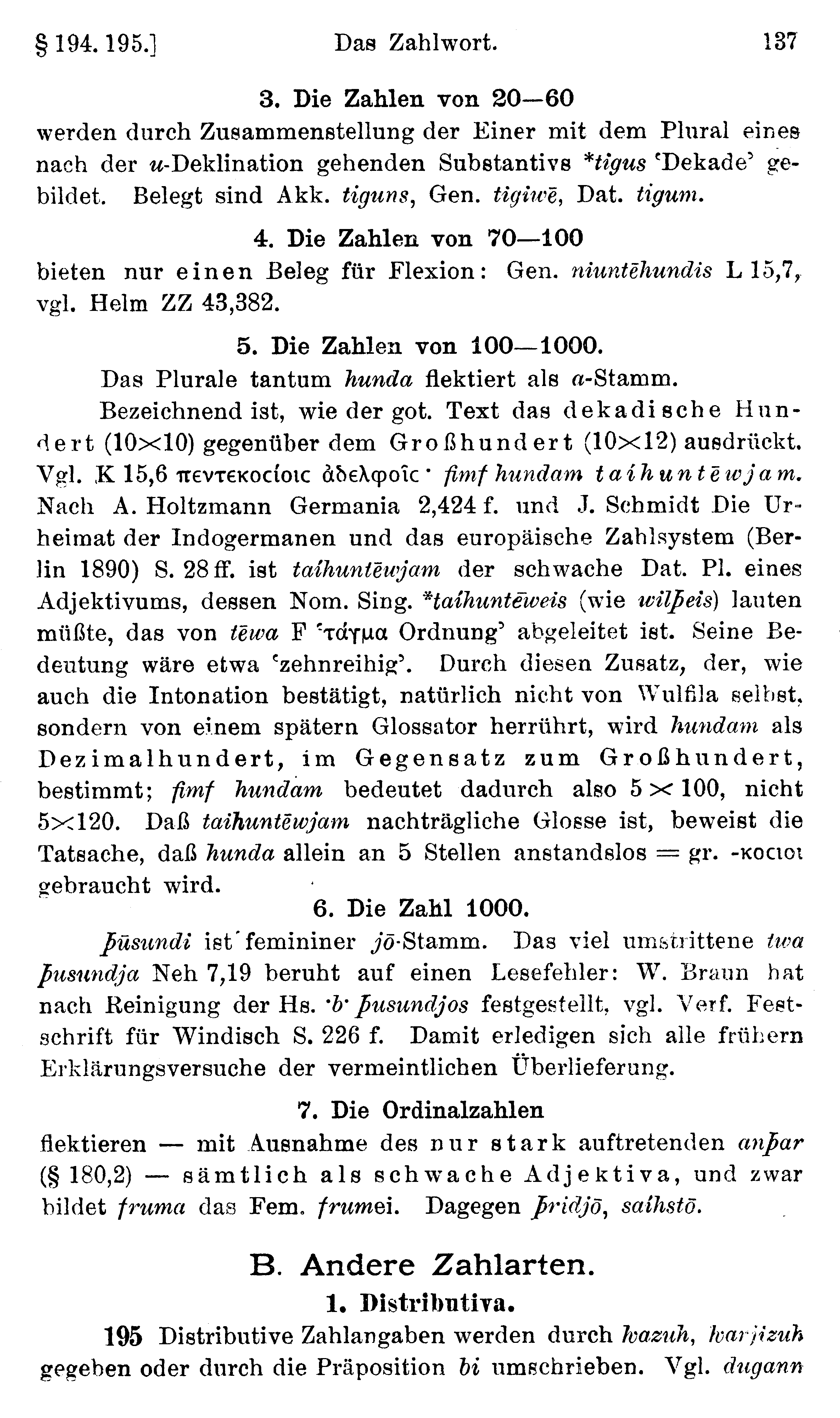 facsimile image (Streitberg 1920, p. 137)