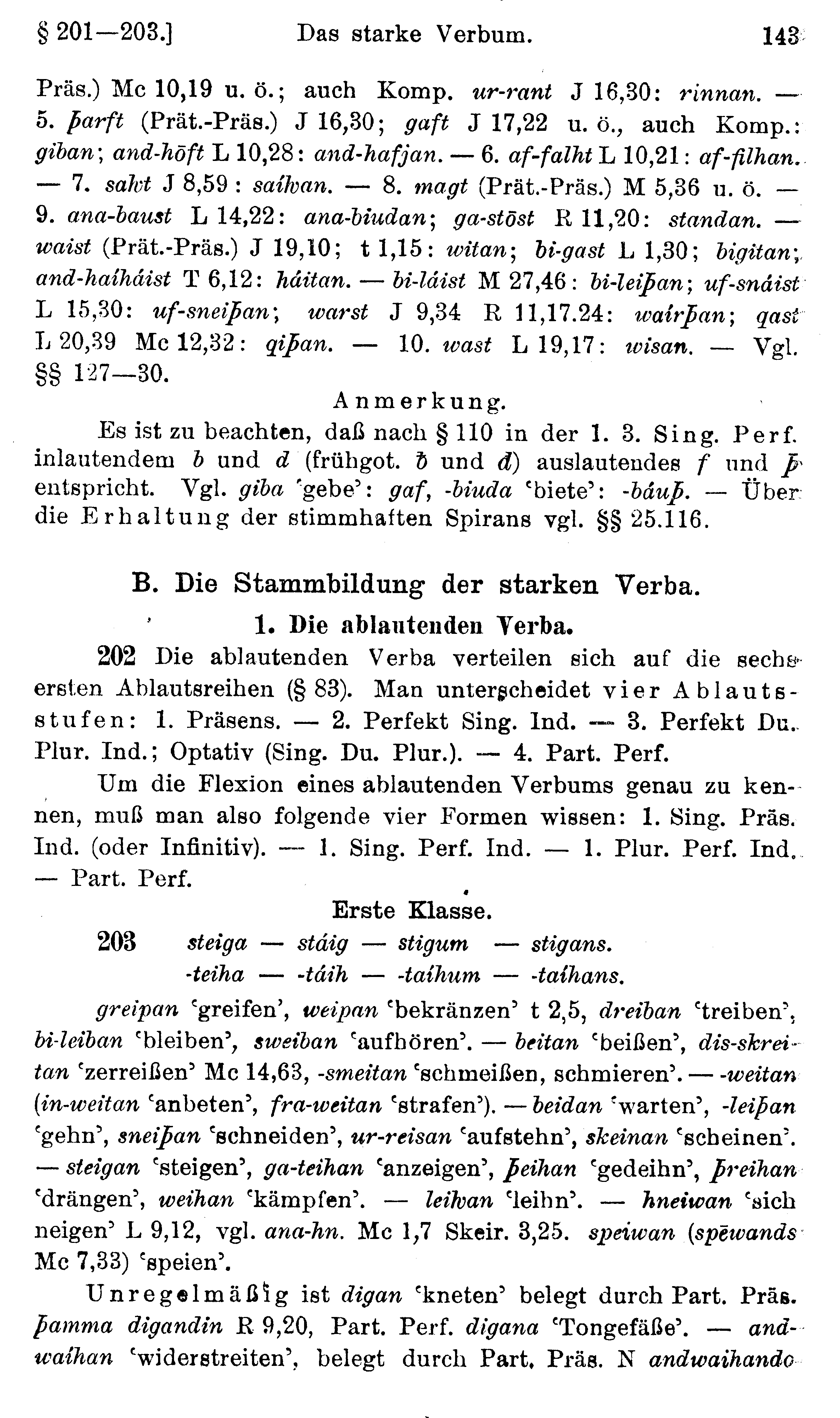 facsimile image (Streitberg 1920, p. 143)