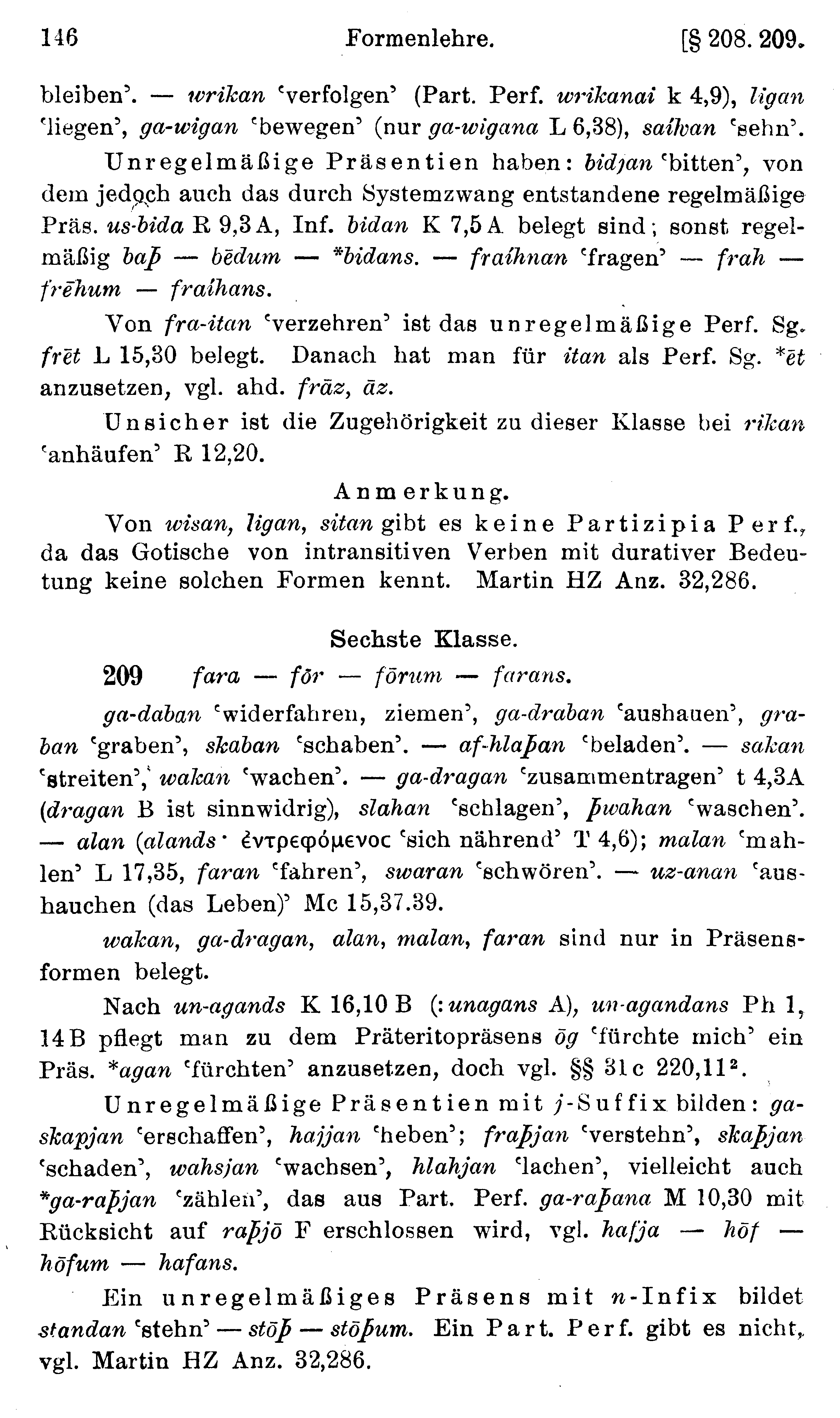 facsimile image (Streitberg 1920, p. 146)