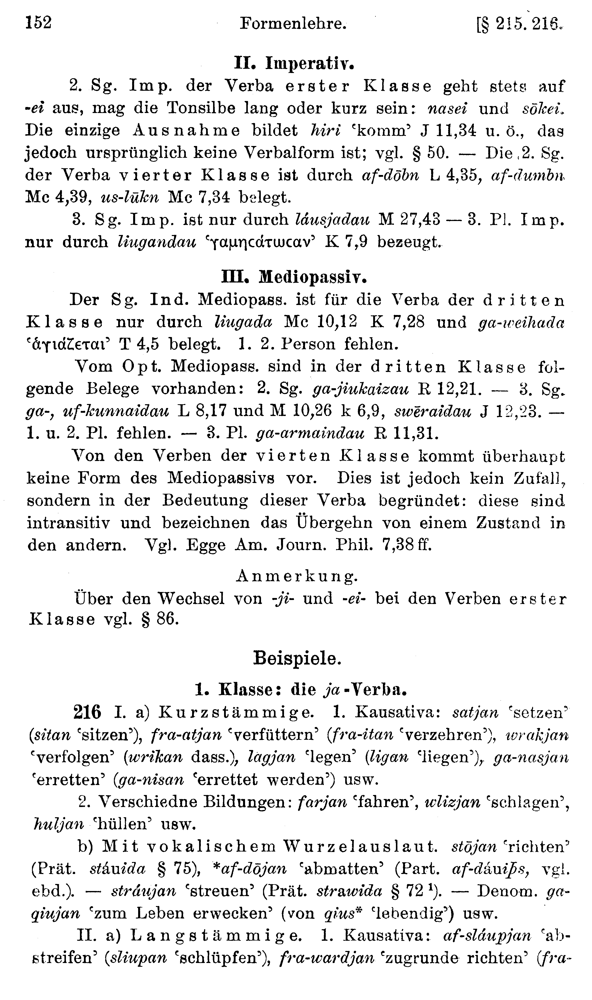 facsimile image (Streitberg 1920, p. 152)