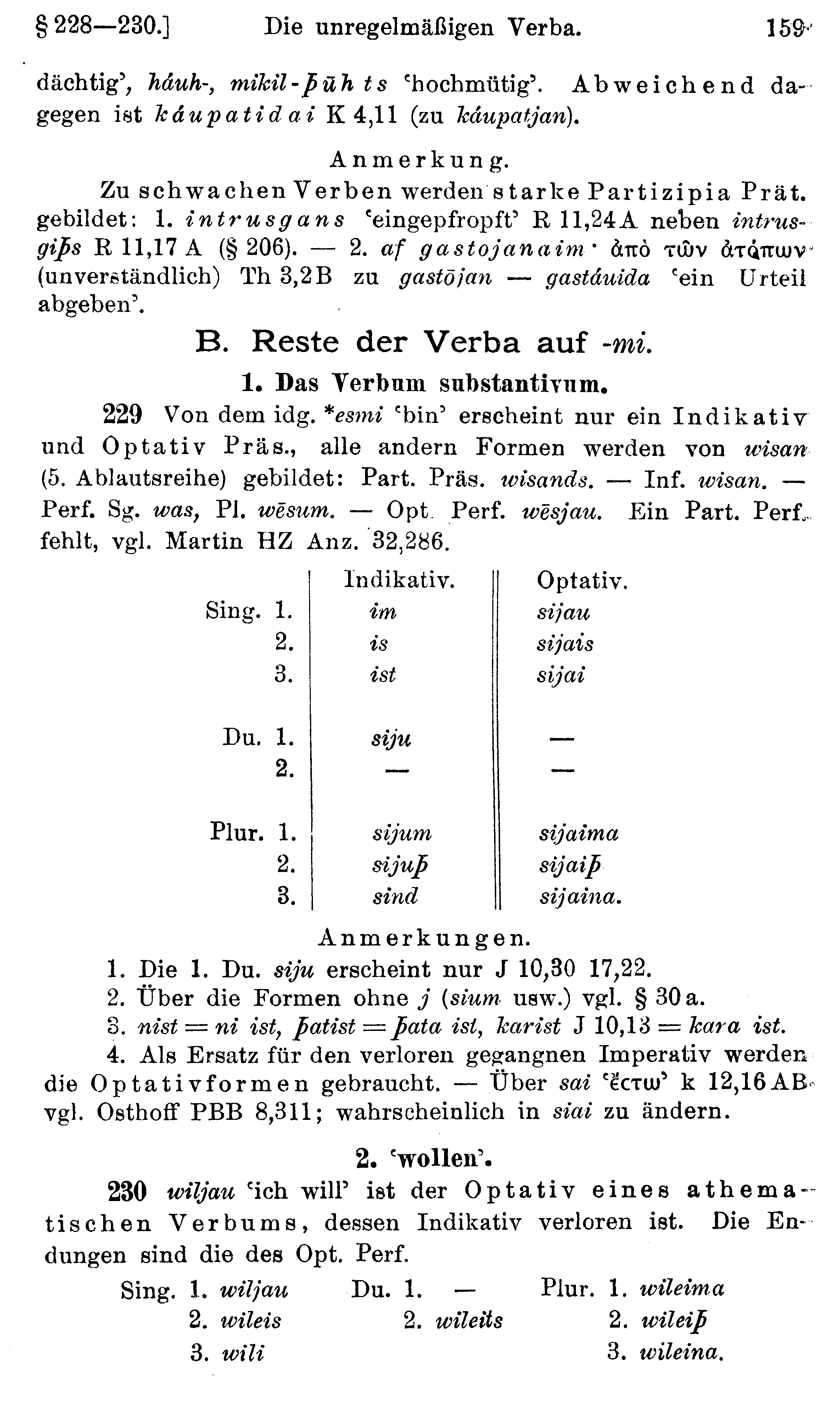 facsimile image (Streitberg 1920, p. 159)