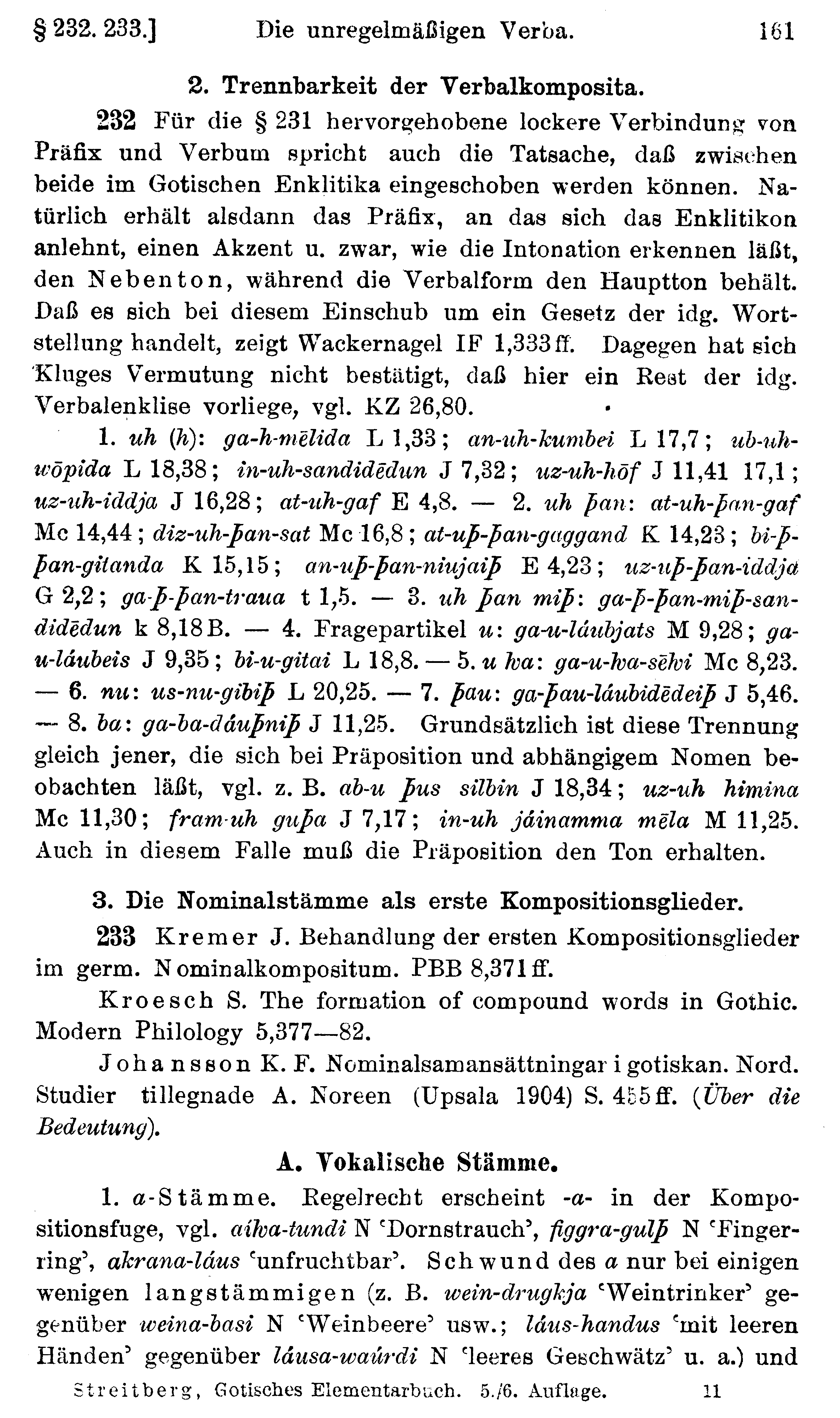 facsimile image (Streitberg 1920, p. 161)