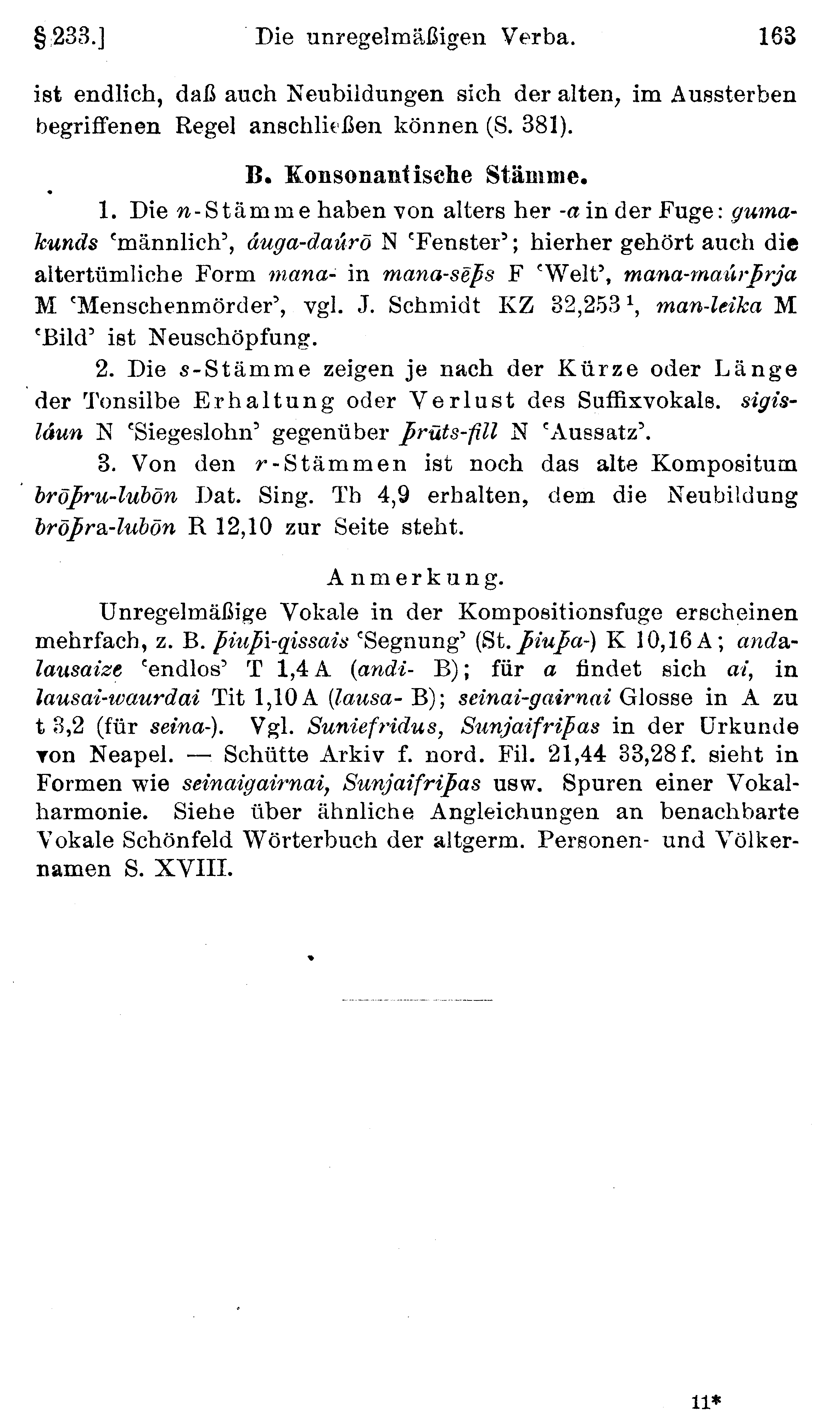 facsimile image (Streitberg 1920, p. 163)