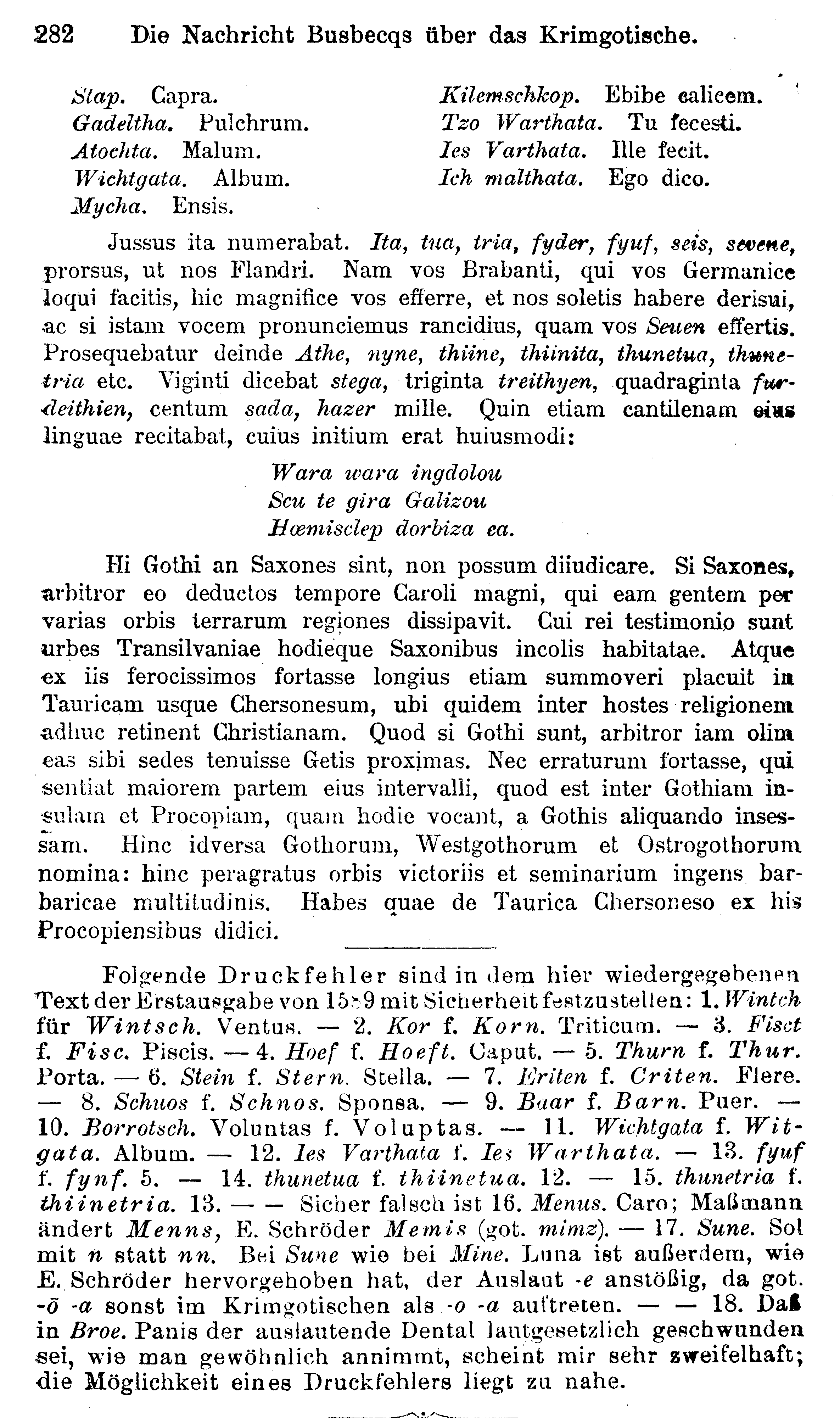 facsimile image (Streitberg 1920, p. 282)