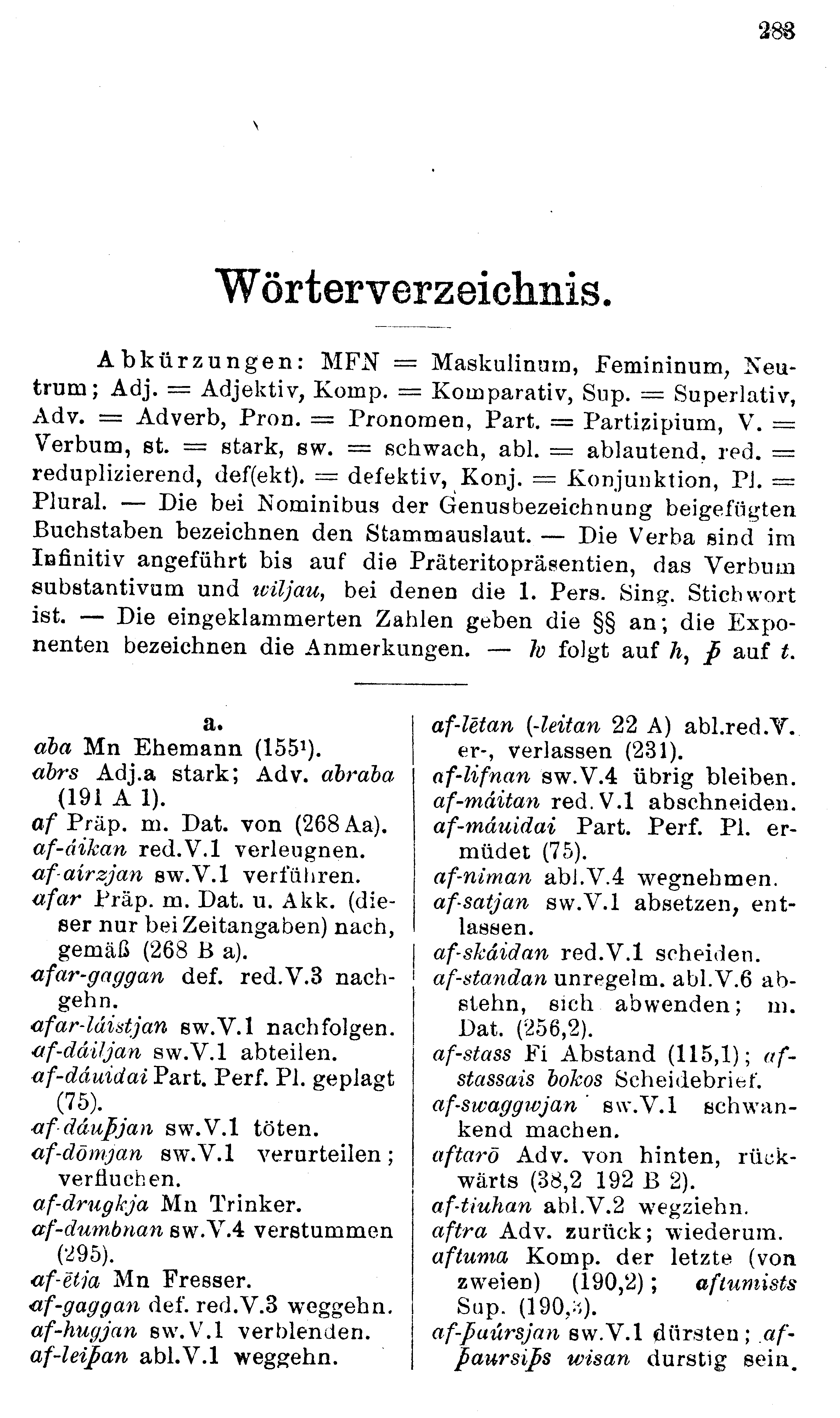 facsimile image (Streitberg 1920, p. 283)