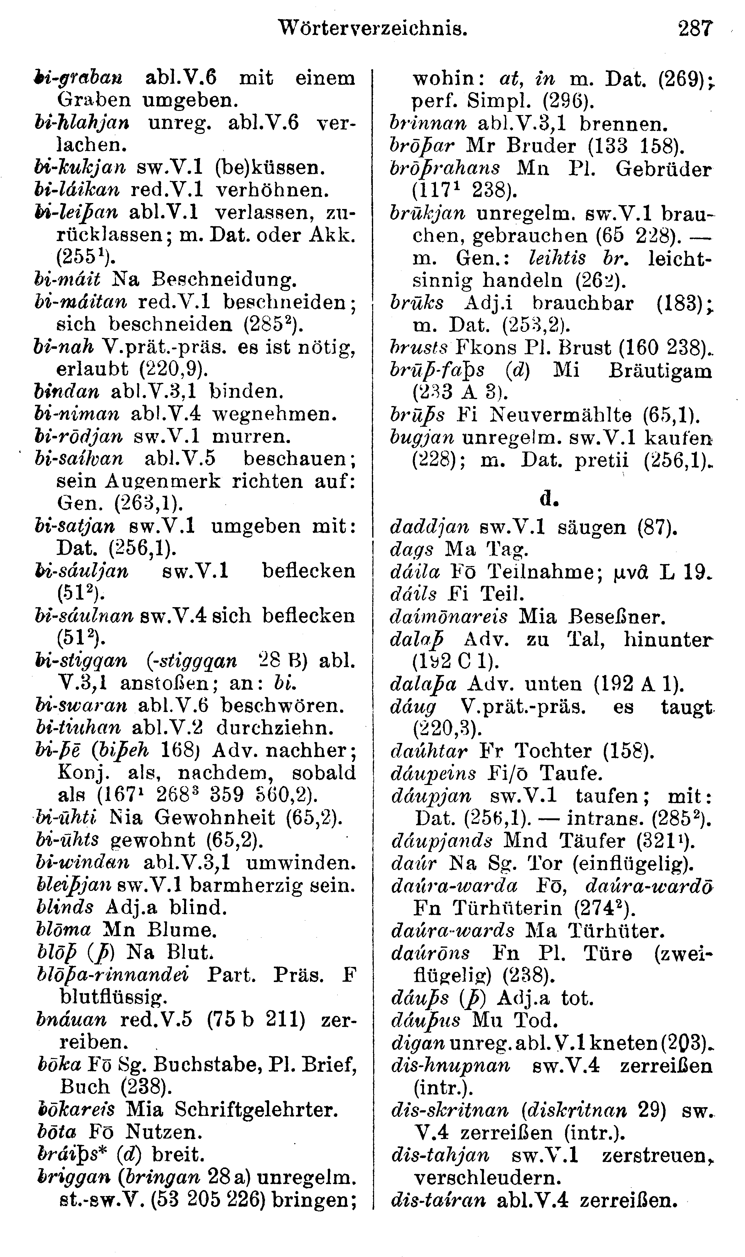 facsimile image (Streitberg 1920, p. 287)