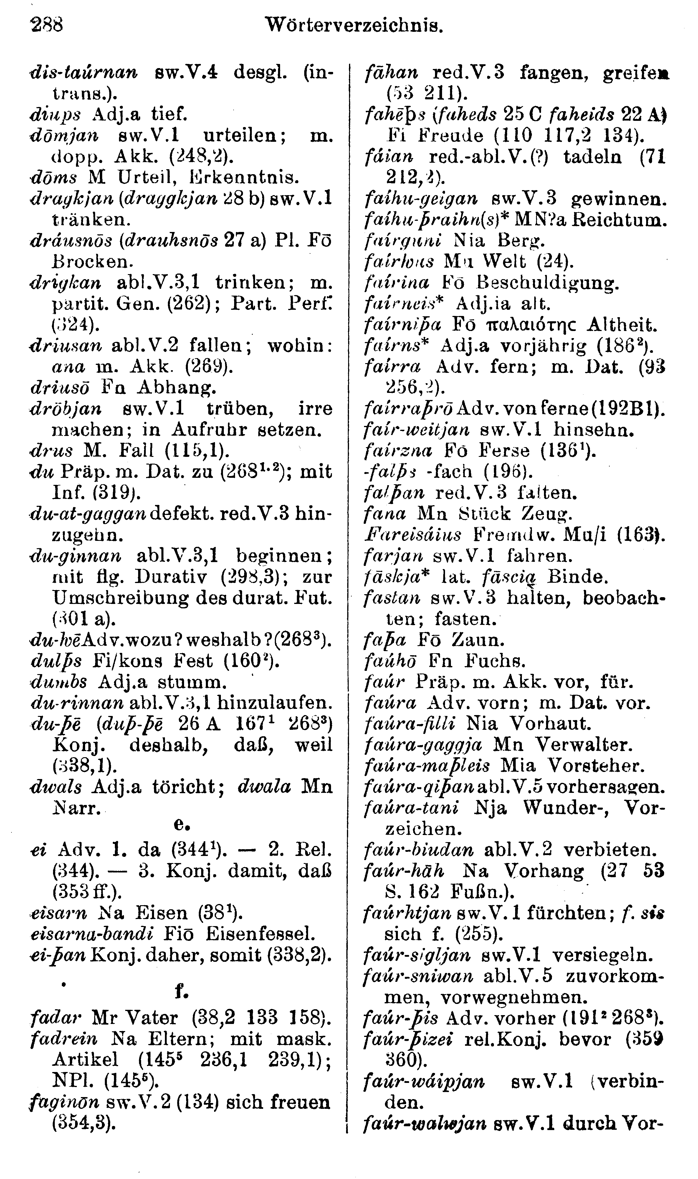 facsimile image (Streitberg 1920, p. 288)