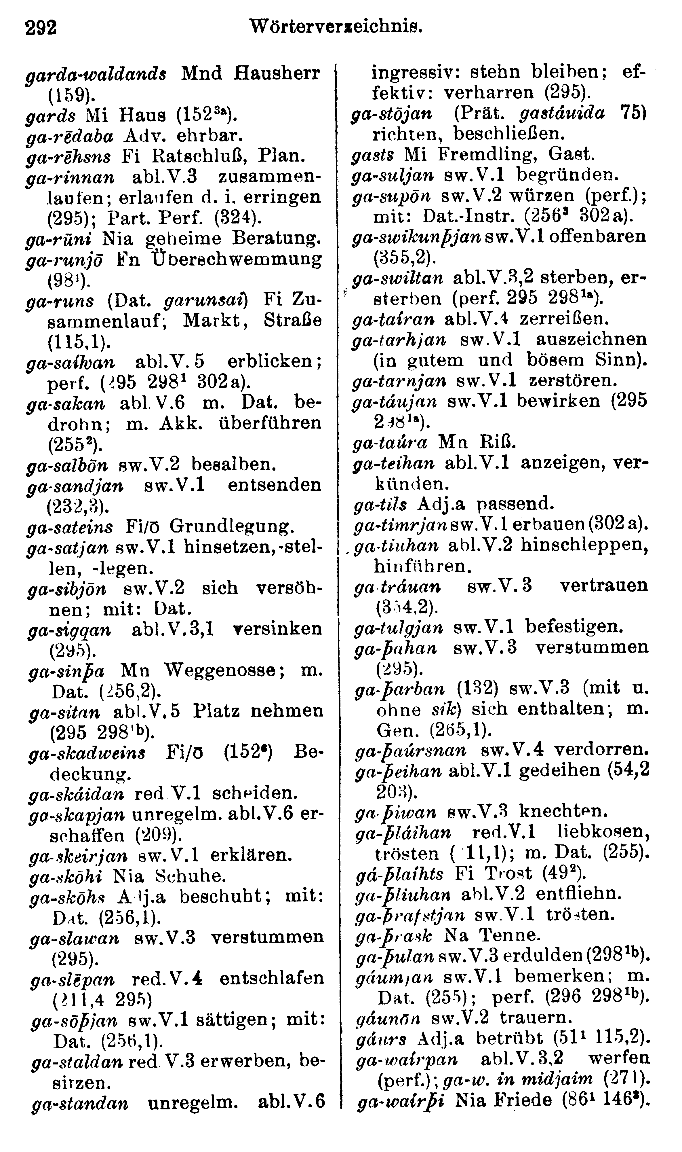 facsimile image (Streitberg 1920, p. 292)