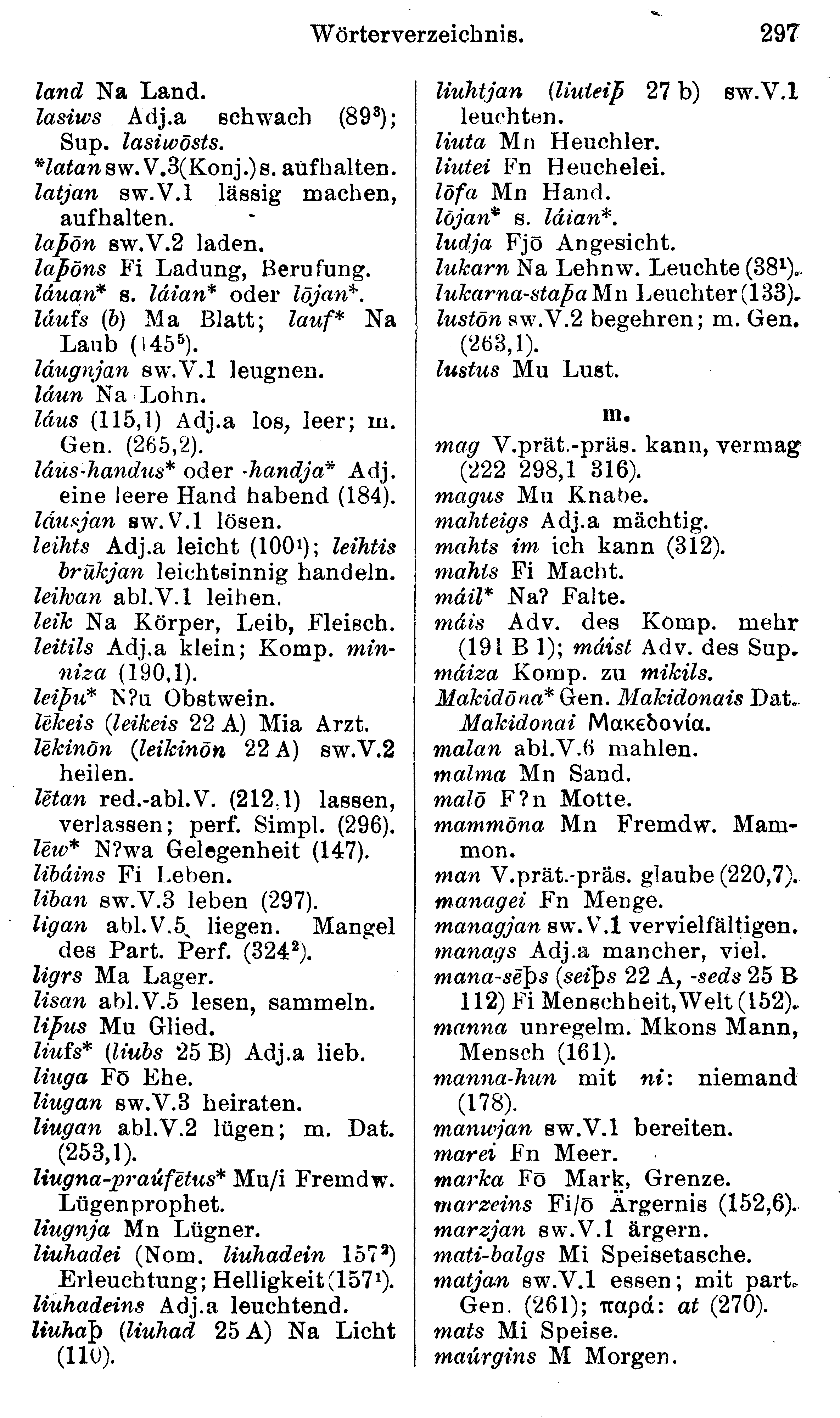 facsimile image (Streitberg 1920, p. 297)