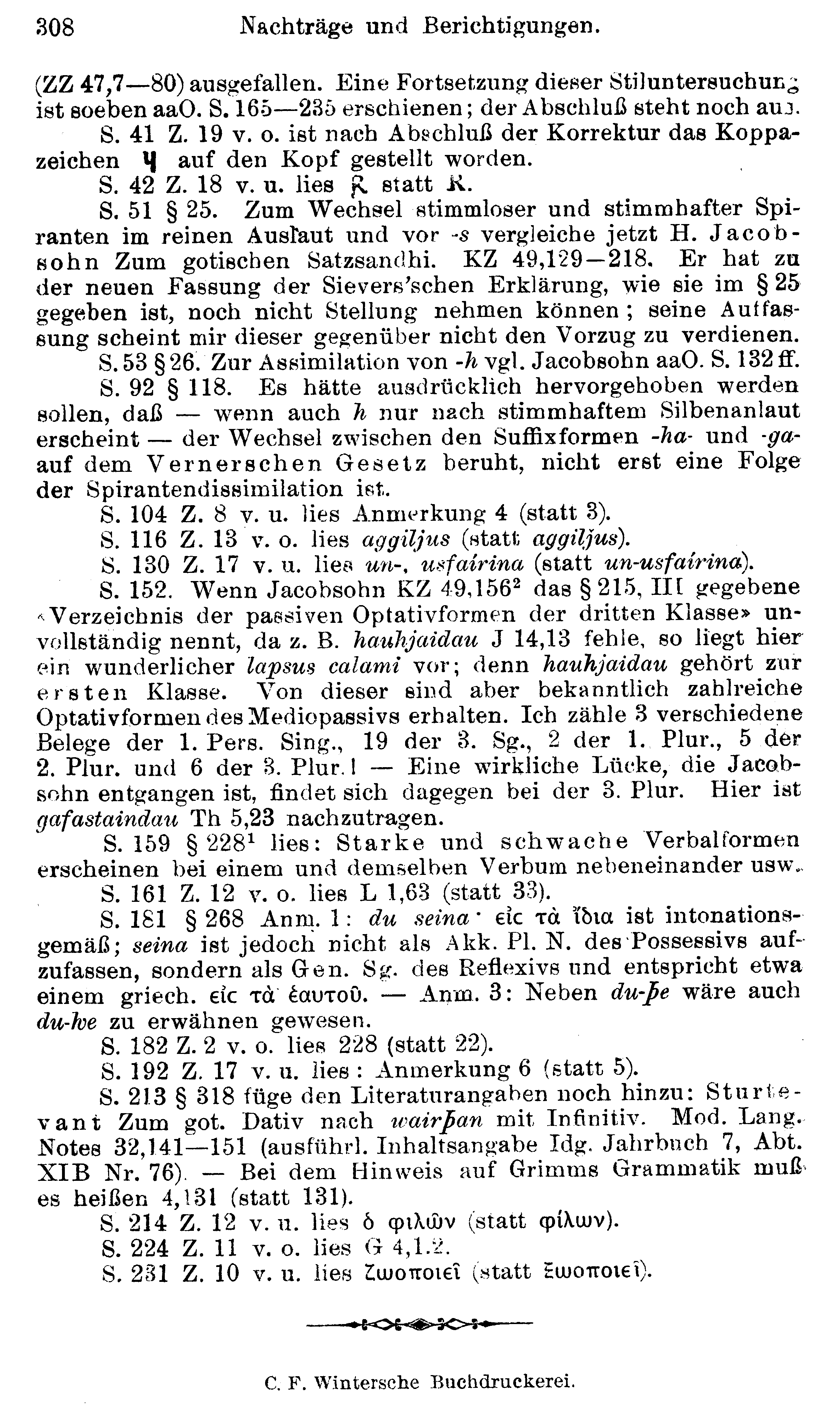 facsimile image (Streitberg 1920, p. 308)